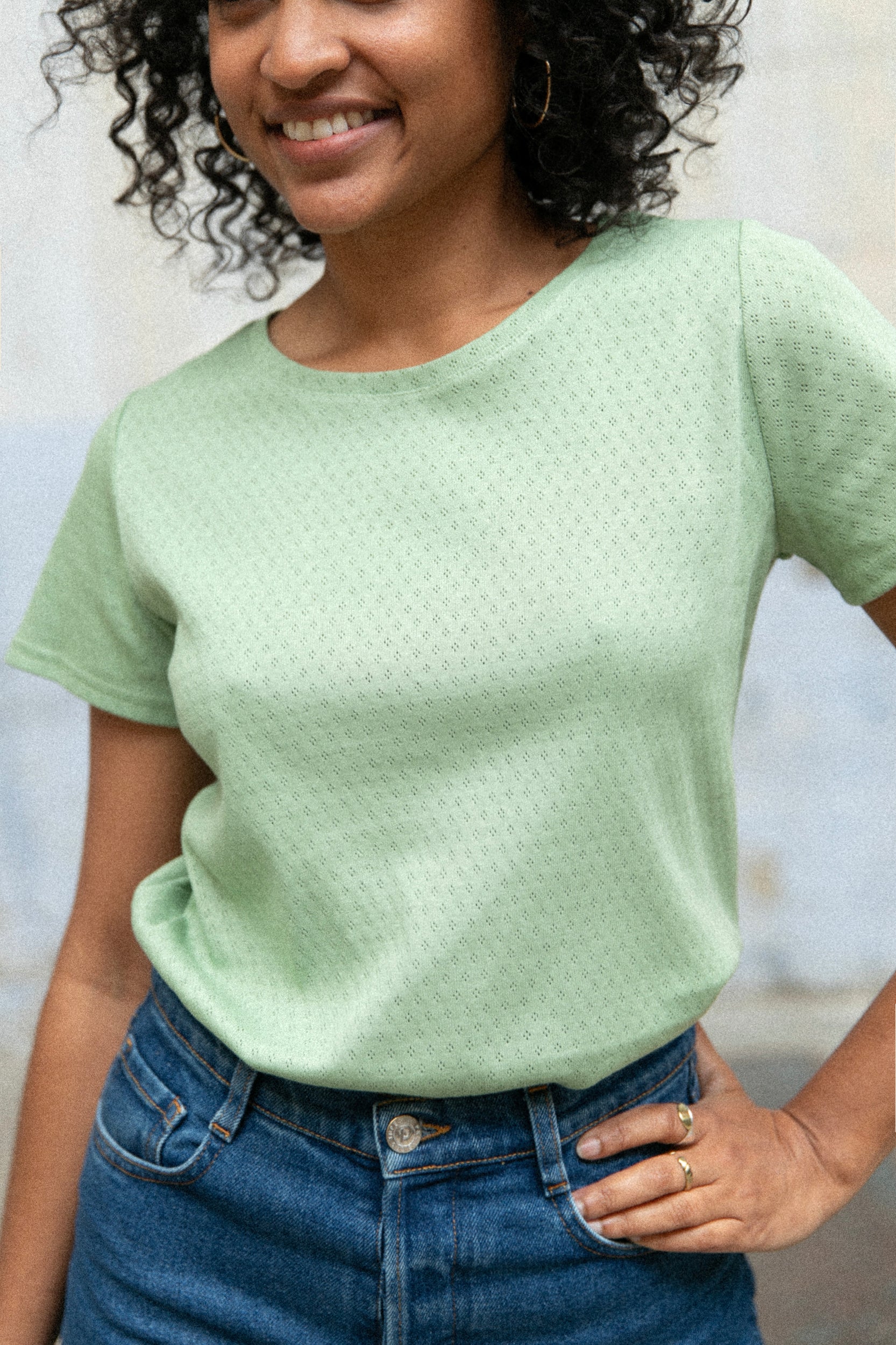 Provence openwork tee