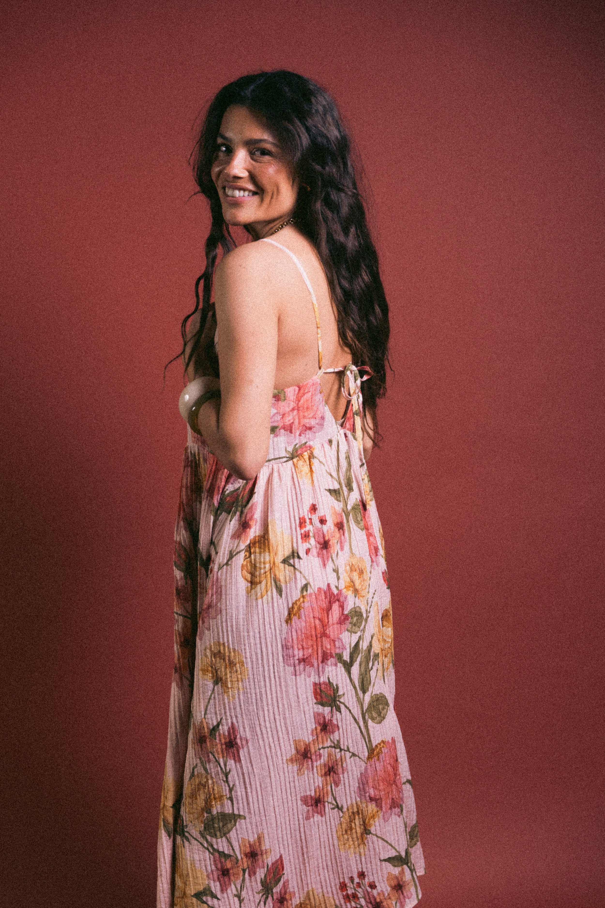 Robe bretelles Ava Peonies