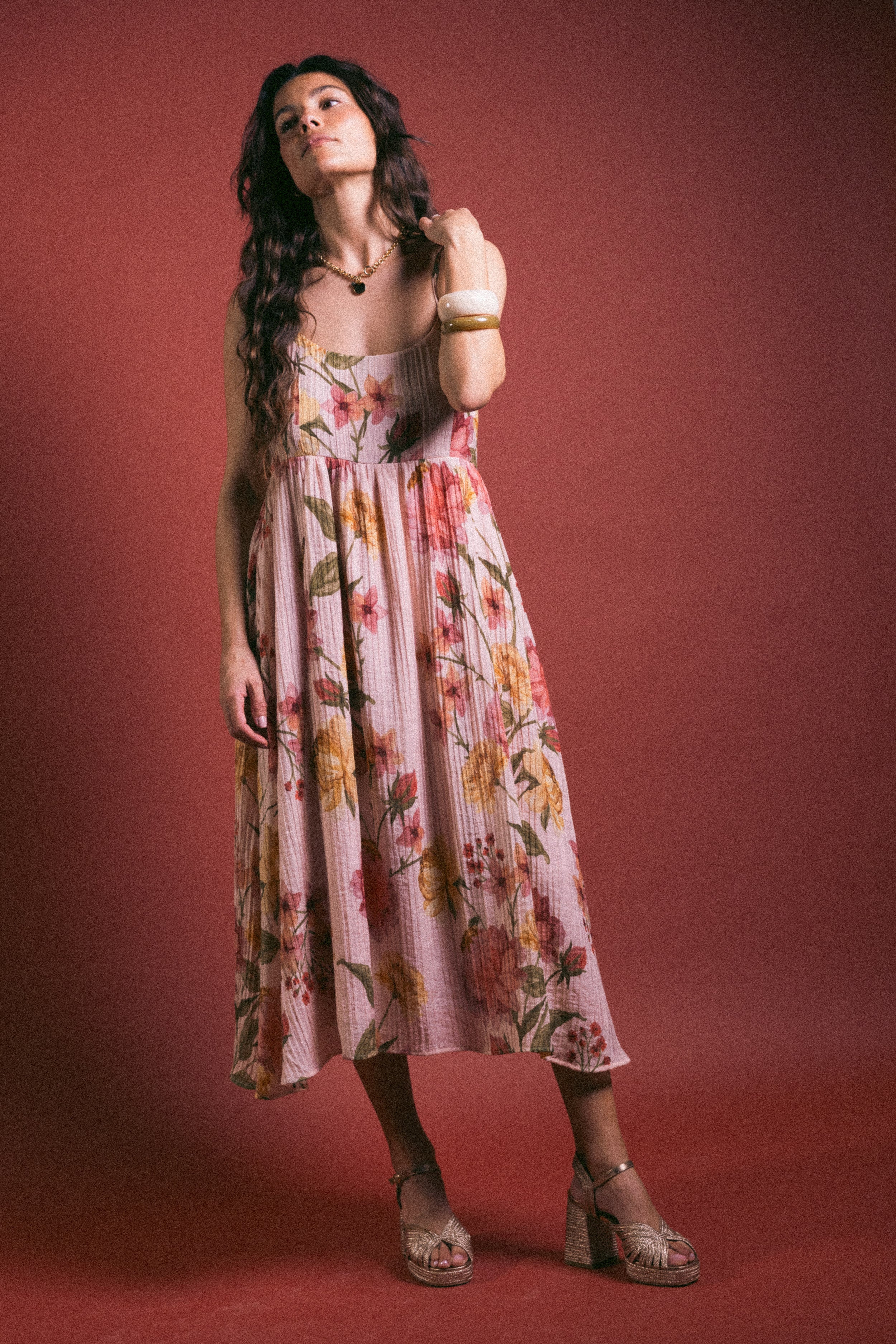 Robe bretelles Ava Peonies