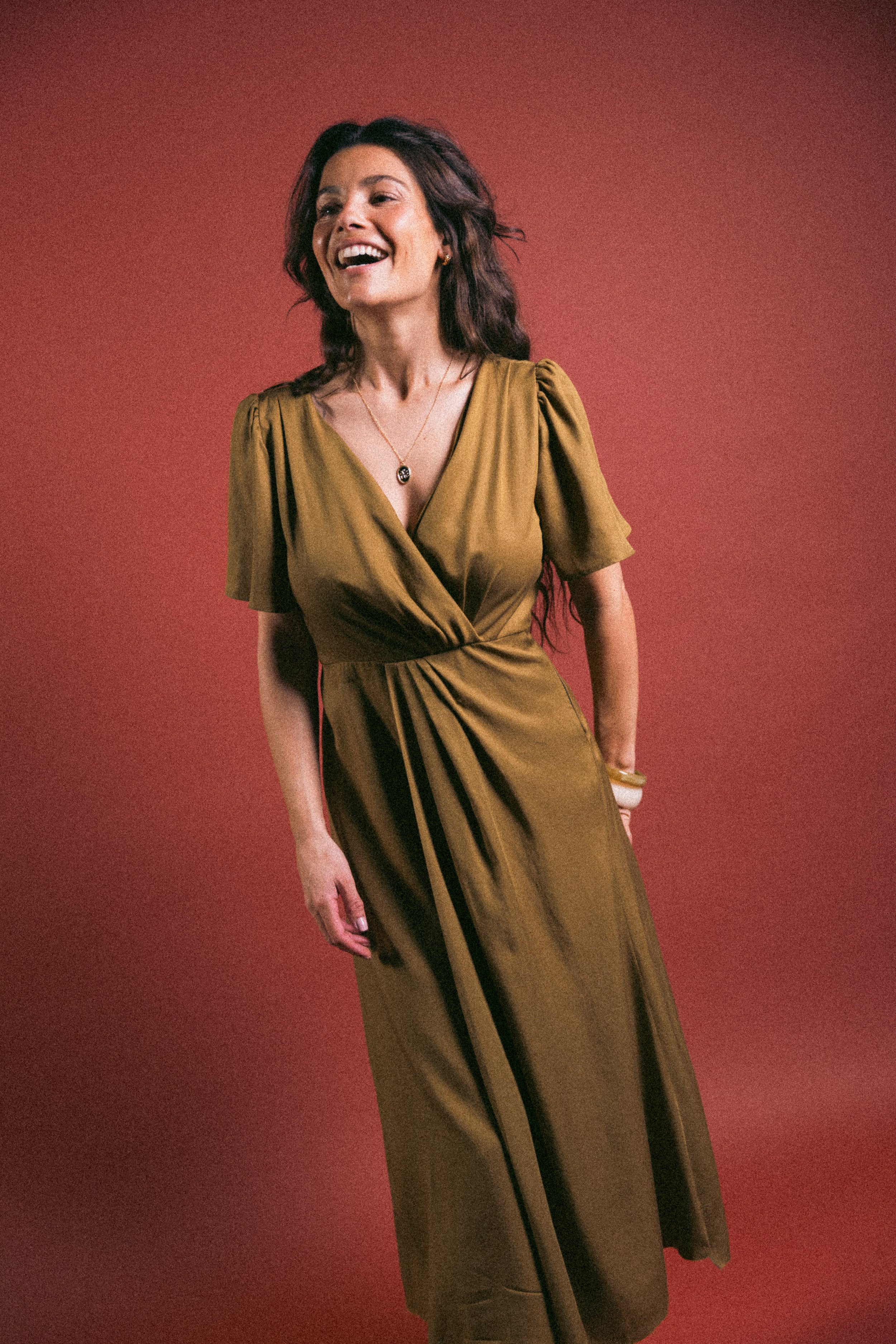 Robe drapée Jane Olive