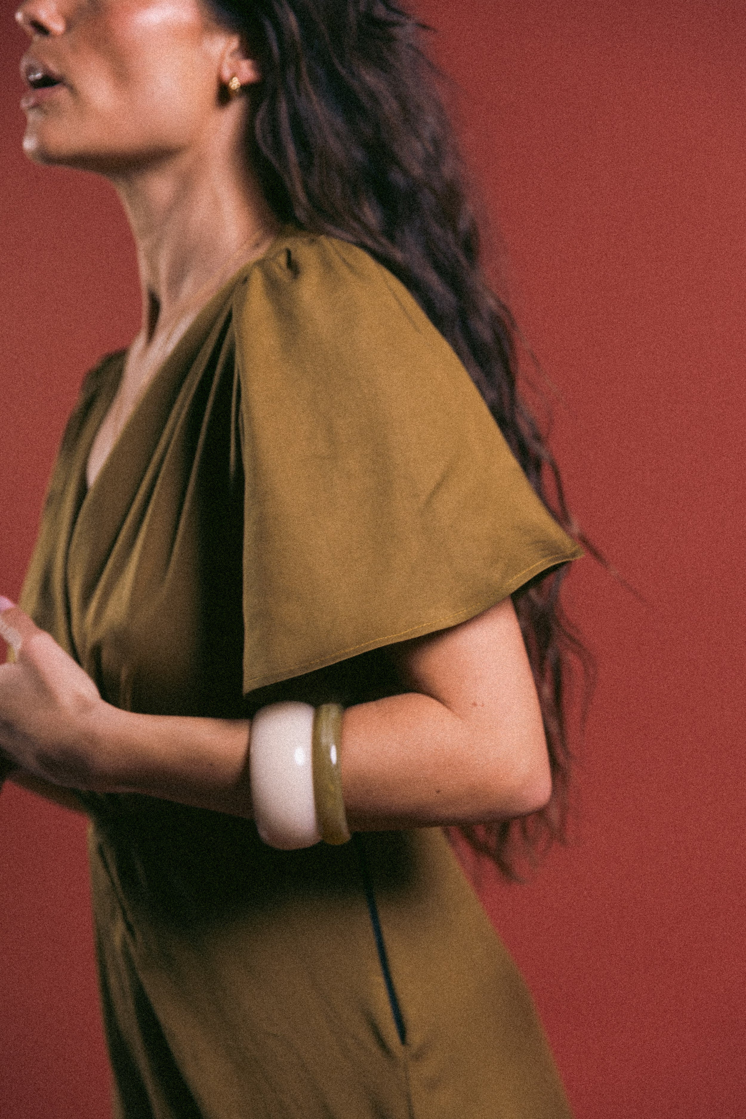 Robe drapée Jane Olive