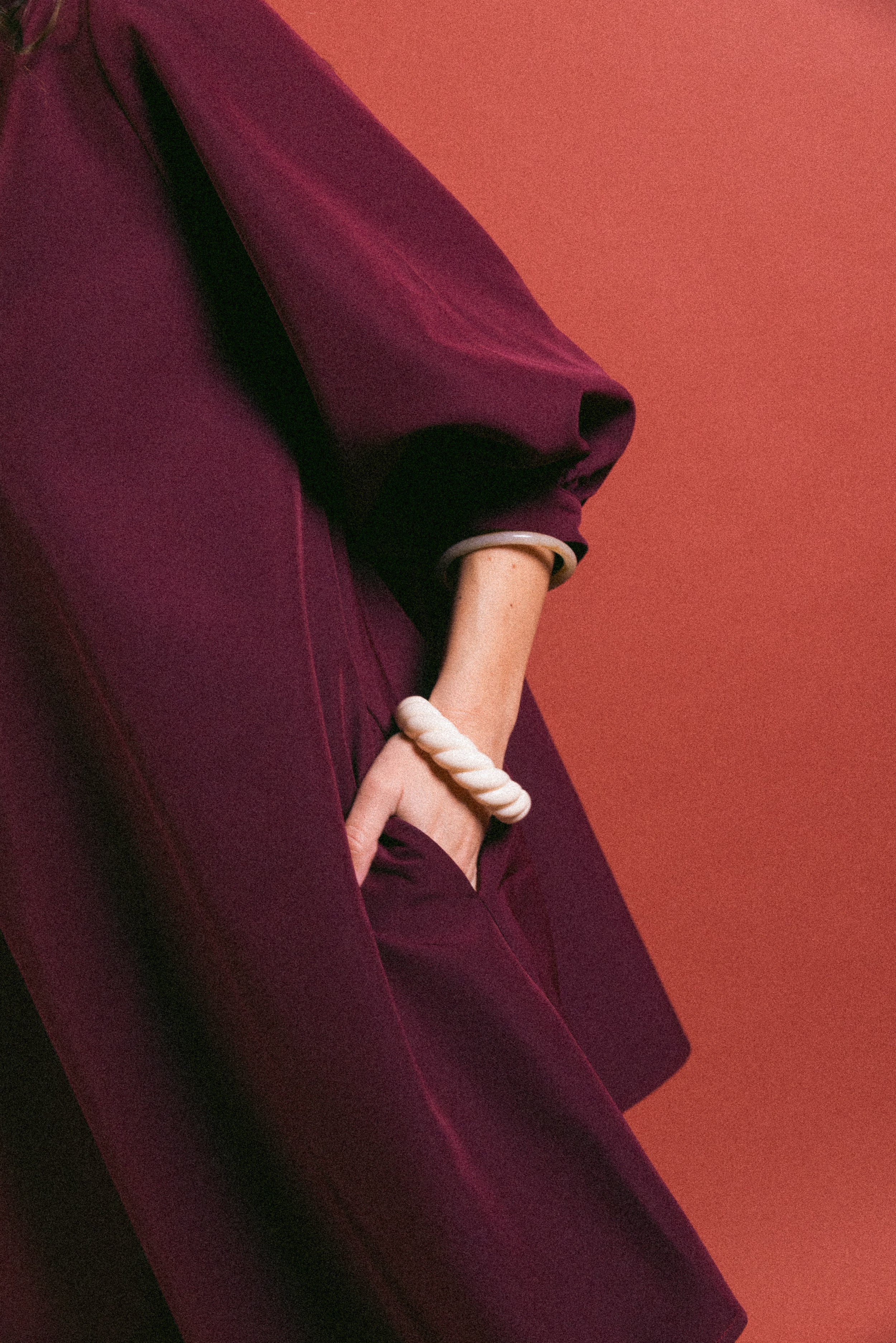 Robe babydoll invitée bordeaux