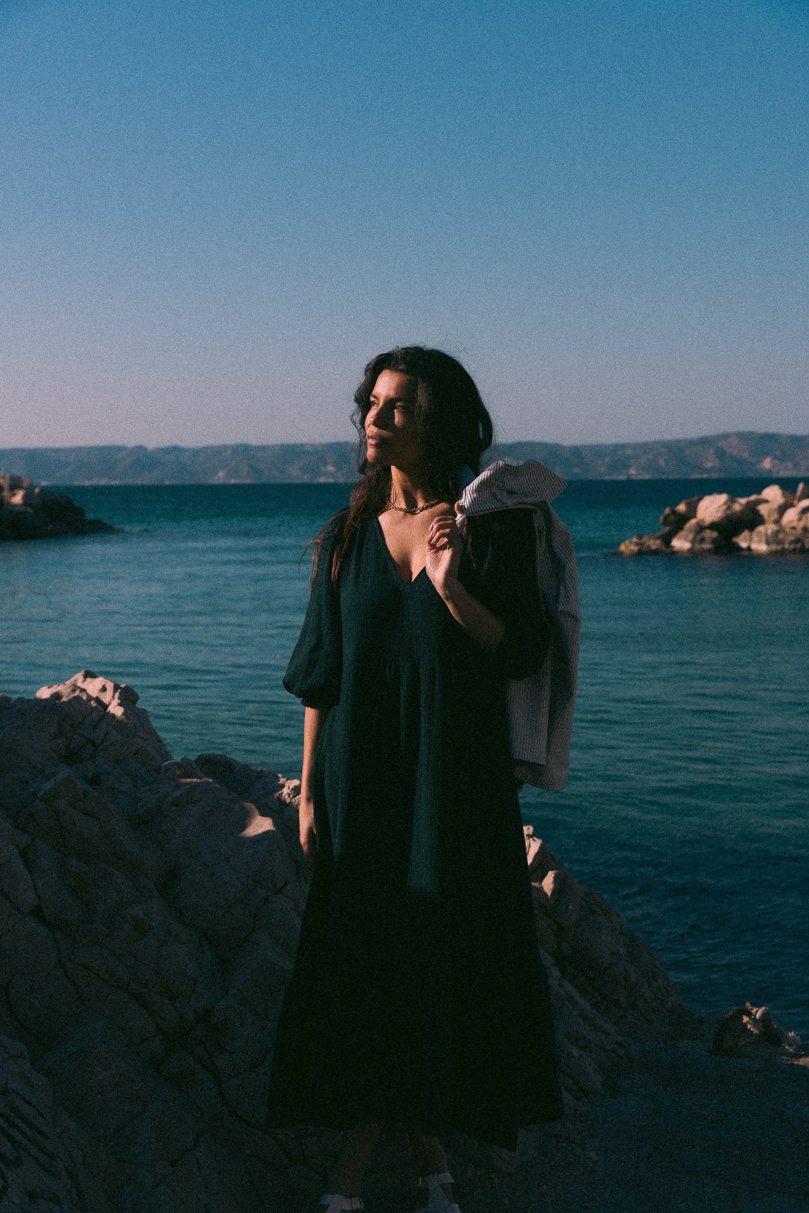 Robe maxi folk émeraude