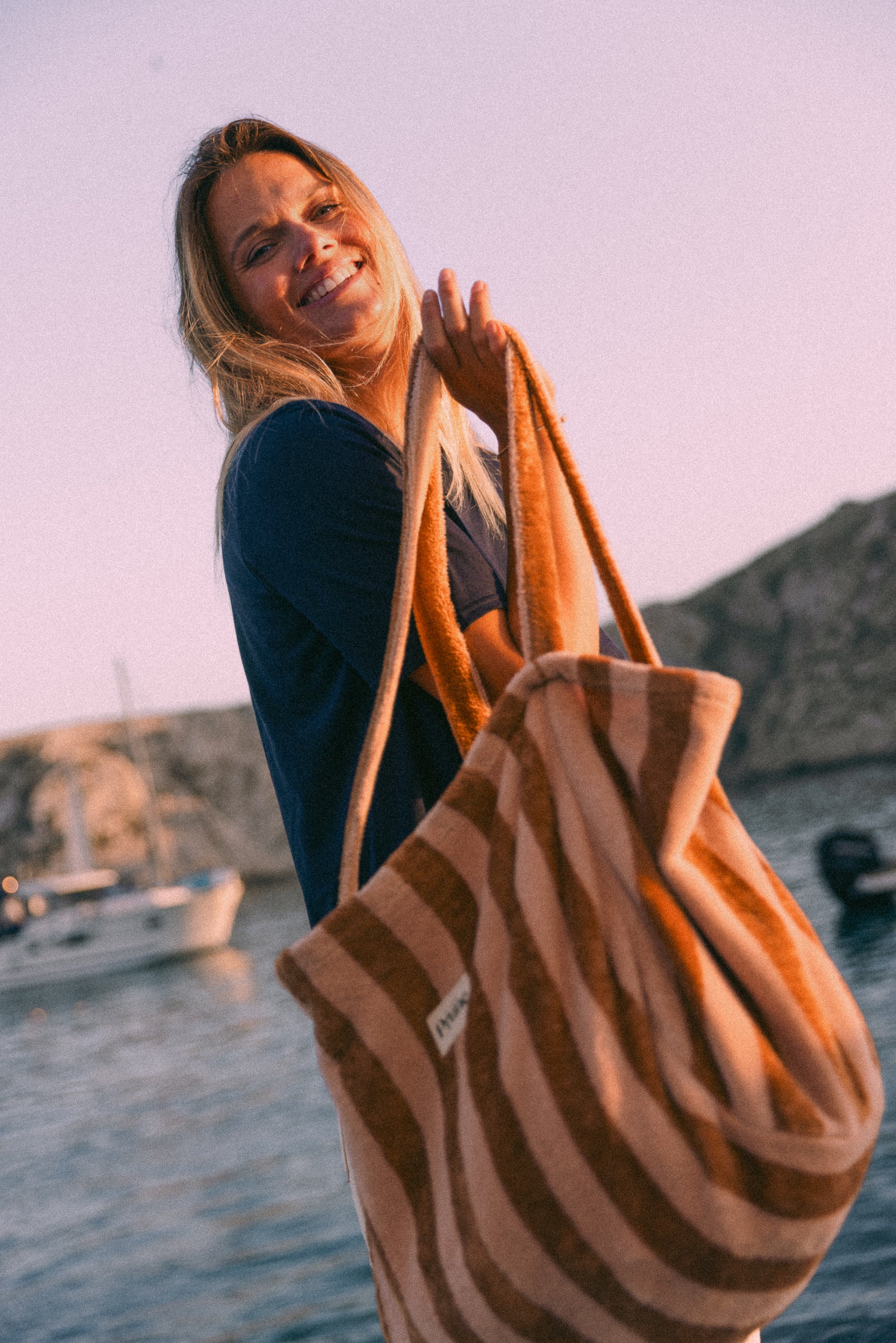 Sac de plage caramel