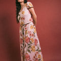 Jupe maxi boutonnée Peonies