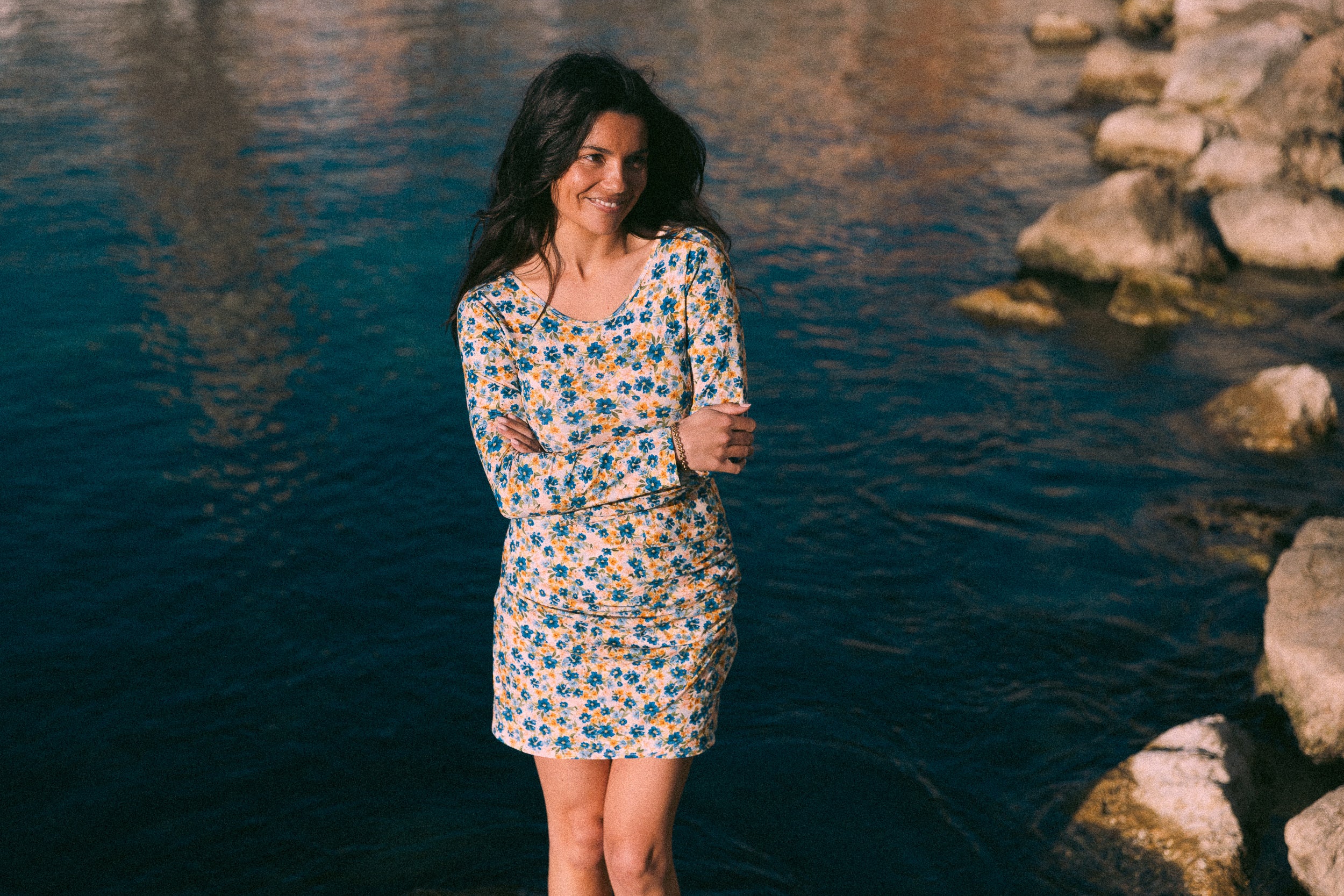 Mini jupe drapée Garance