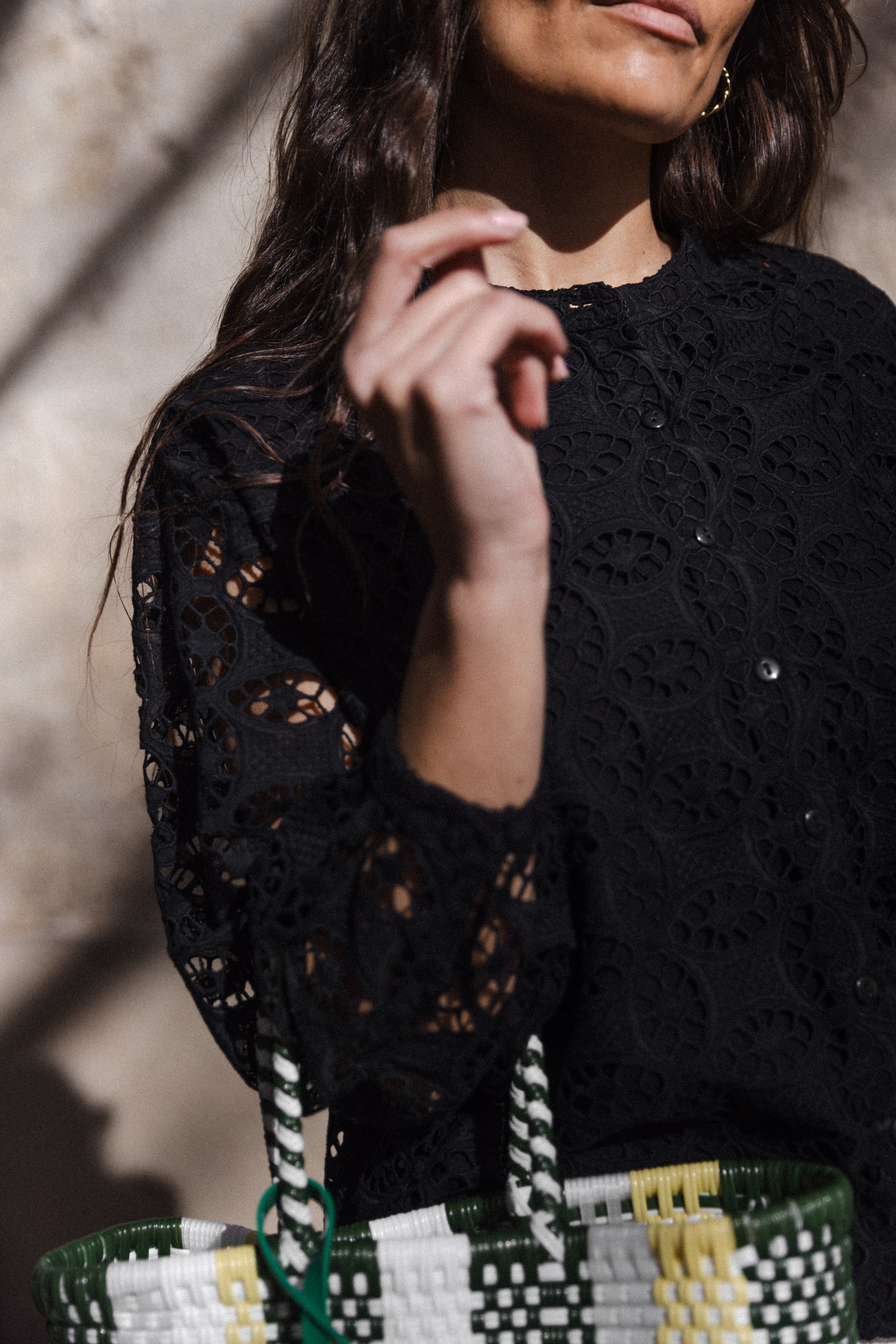 Blouse col mao Abigail