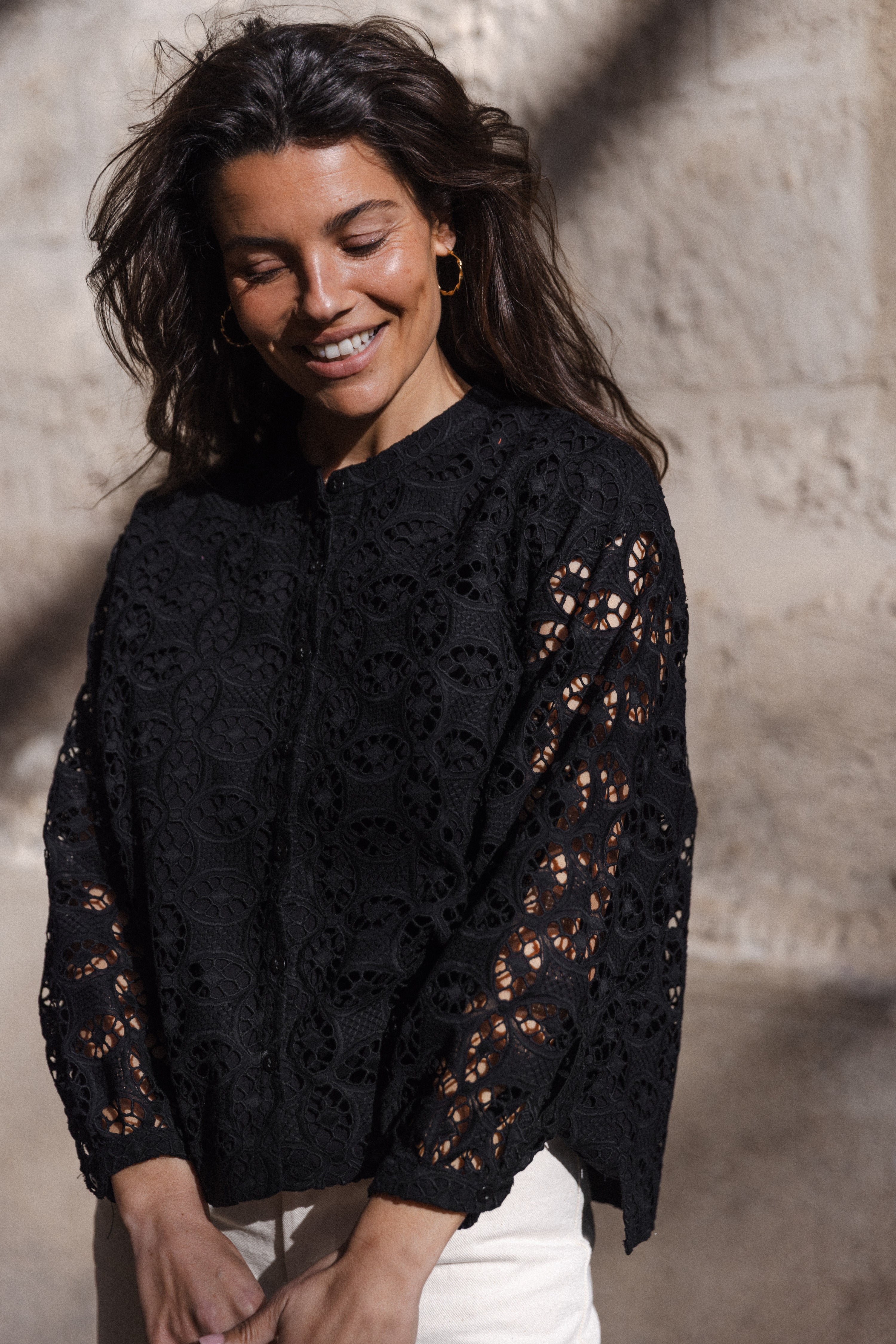 Blouse col mao Abigail