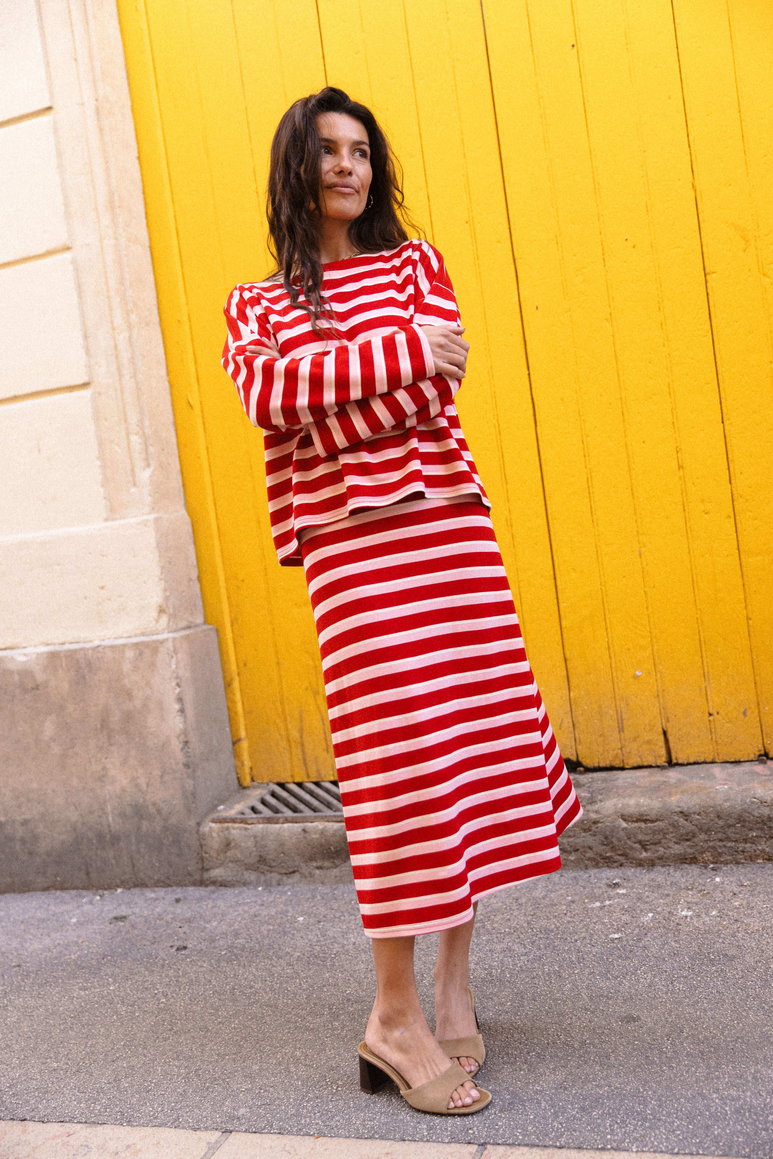 Jupe midi jersey Candy