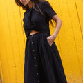Jupe maxi boutonnée Lina