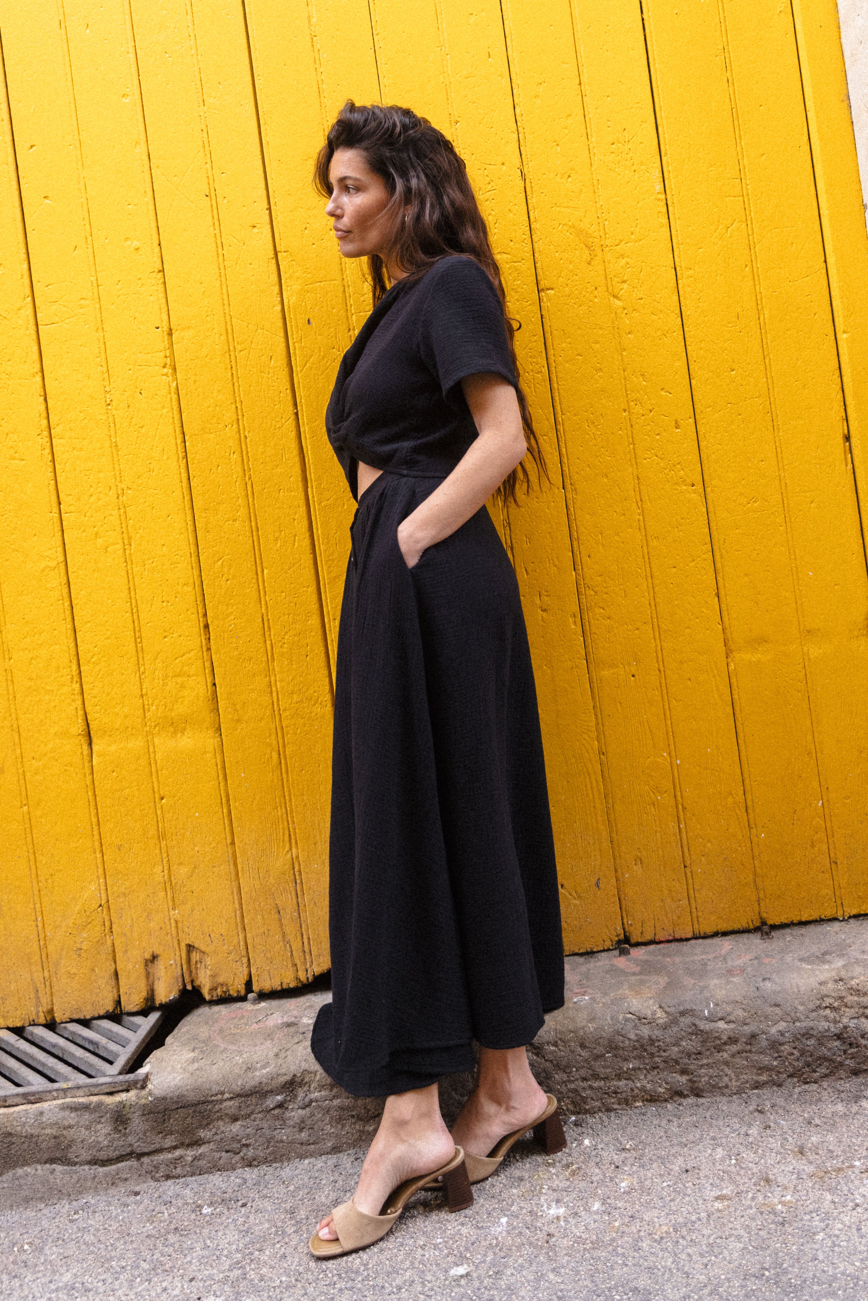 Jupe maxi boutonnée Lina