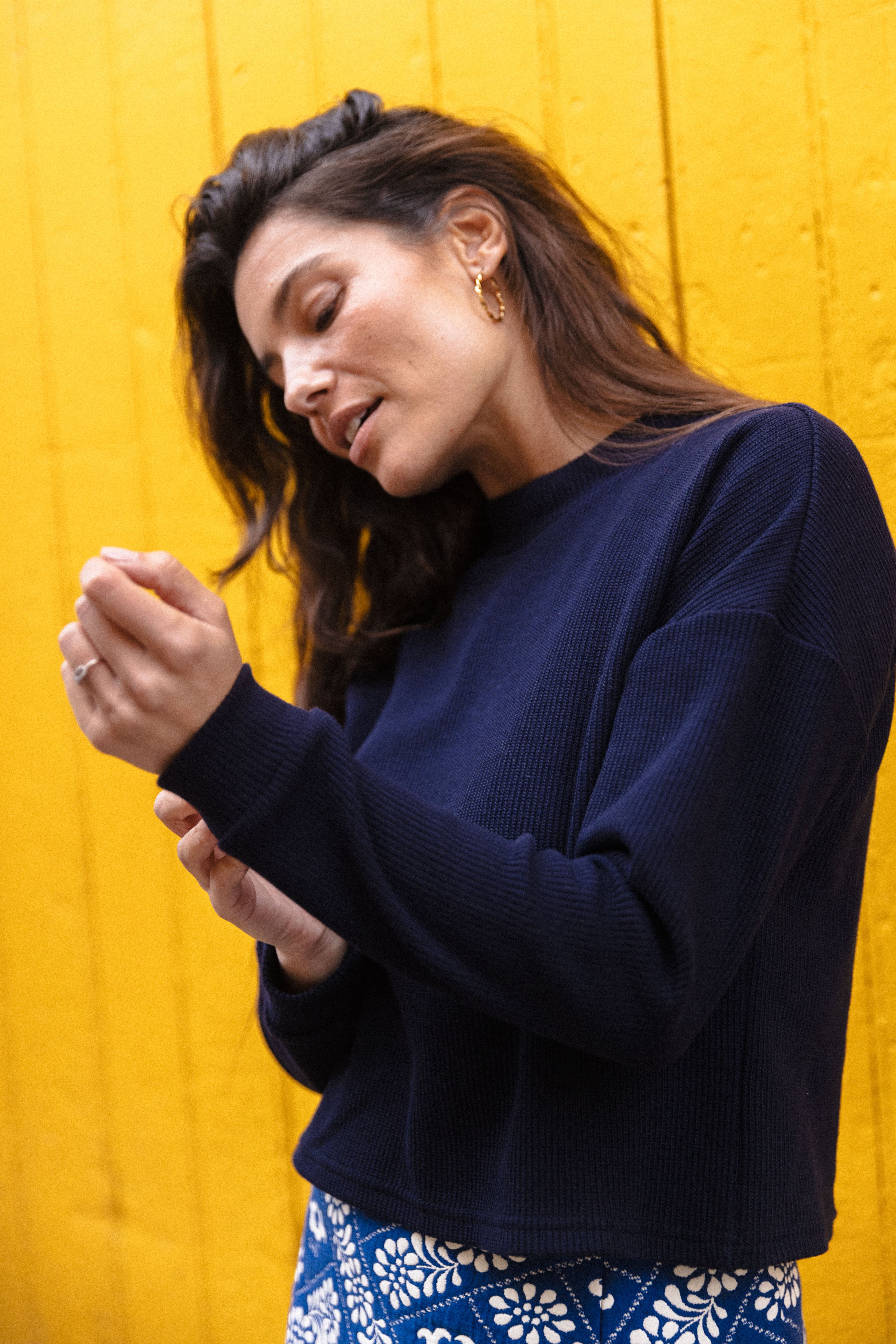 Pull col cheminé Marin