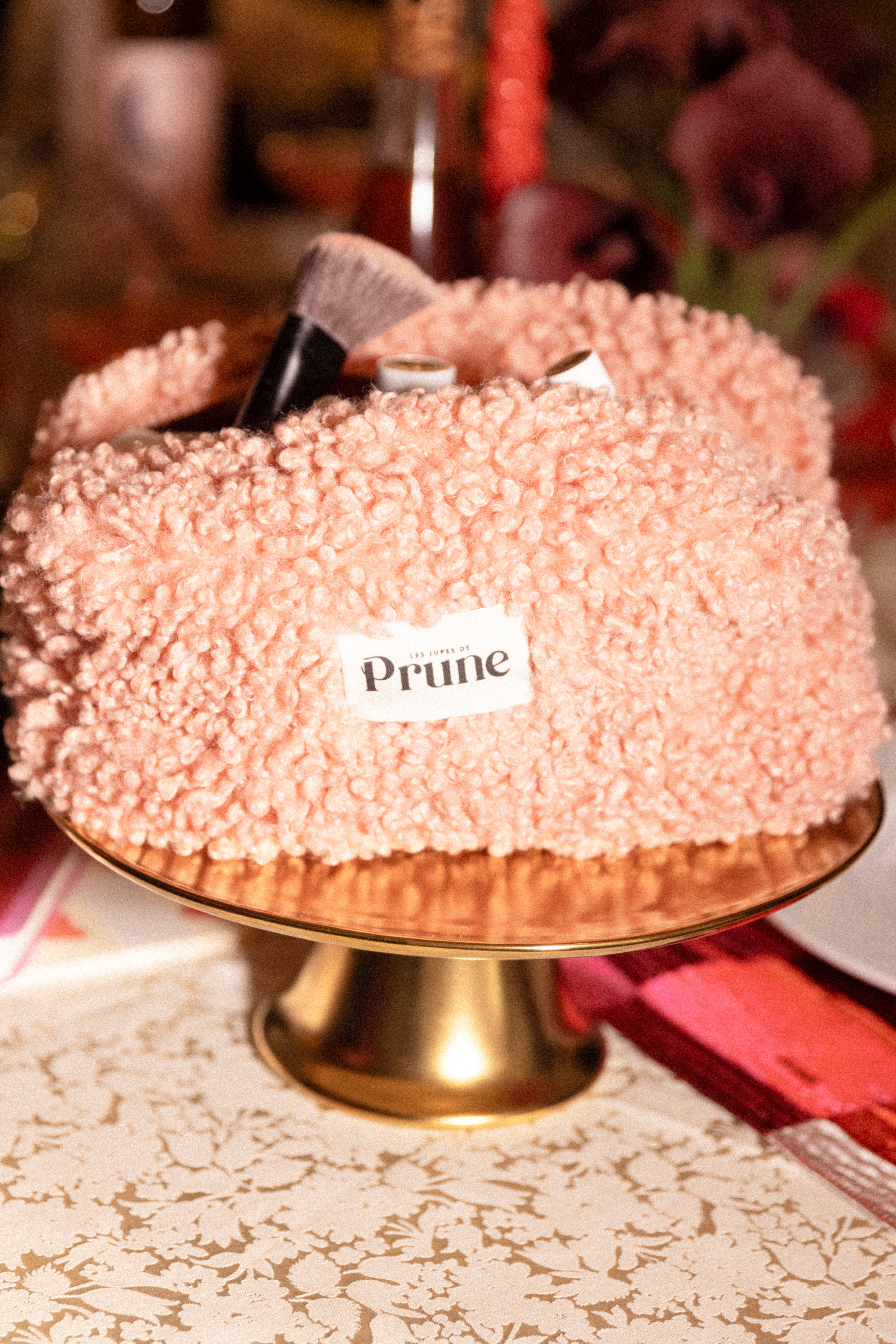 Pink teddy bear pencil case