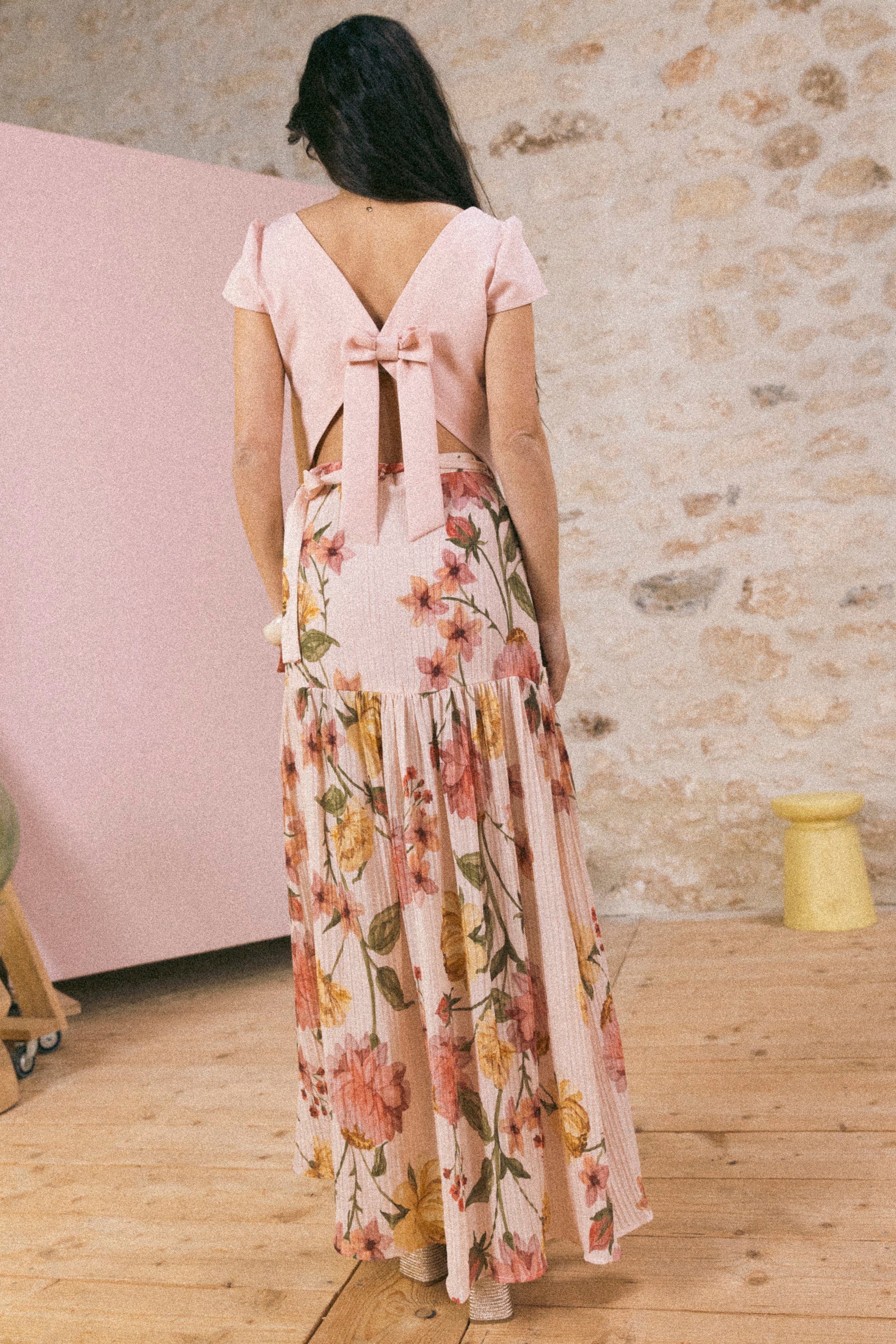 Jupe portefeuille Peonies