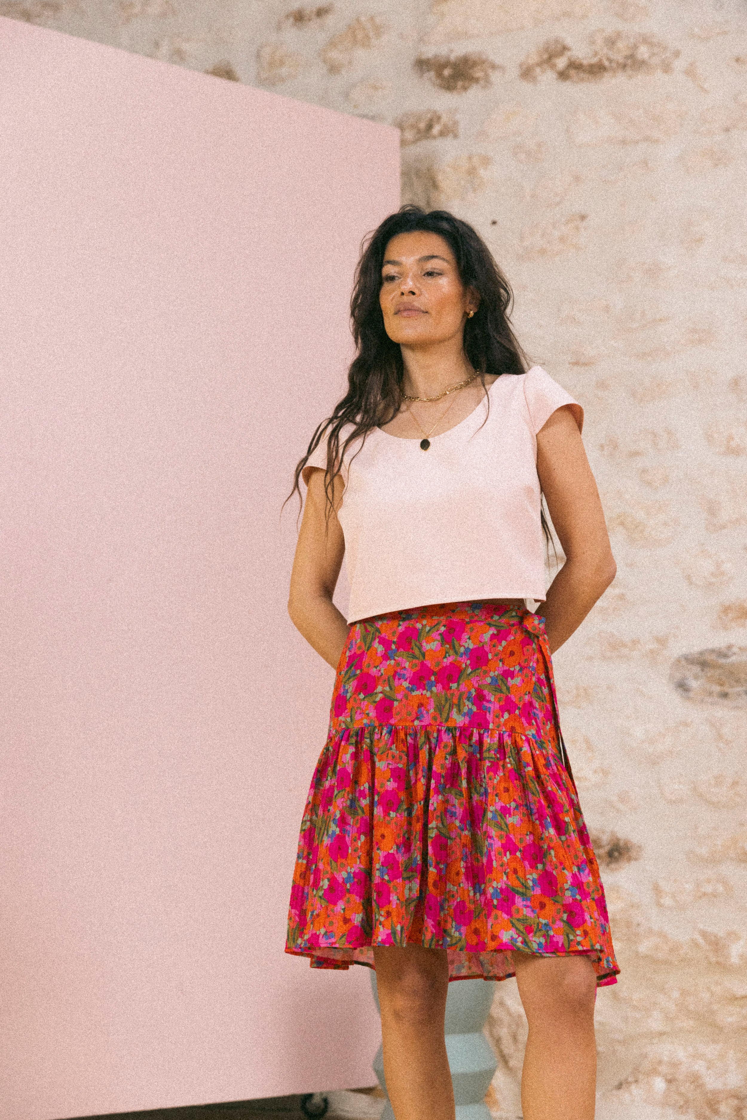 Top Romy Rose poudré