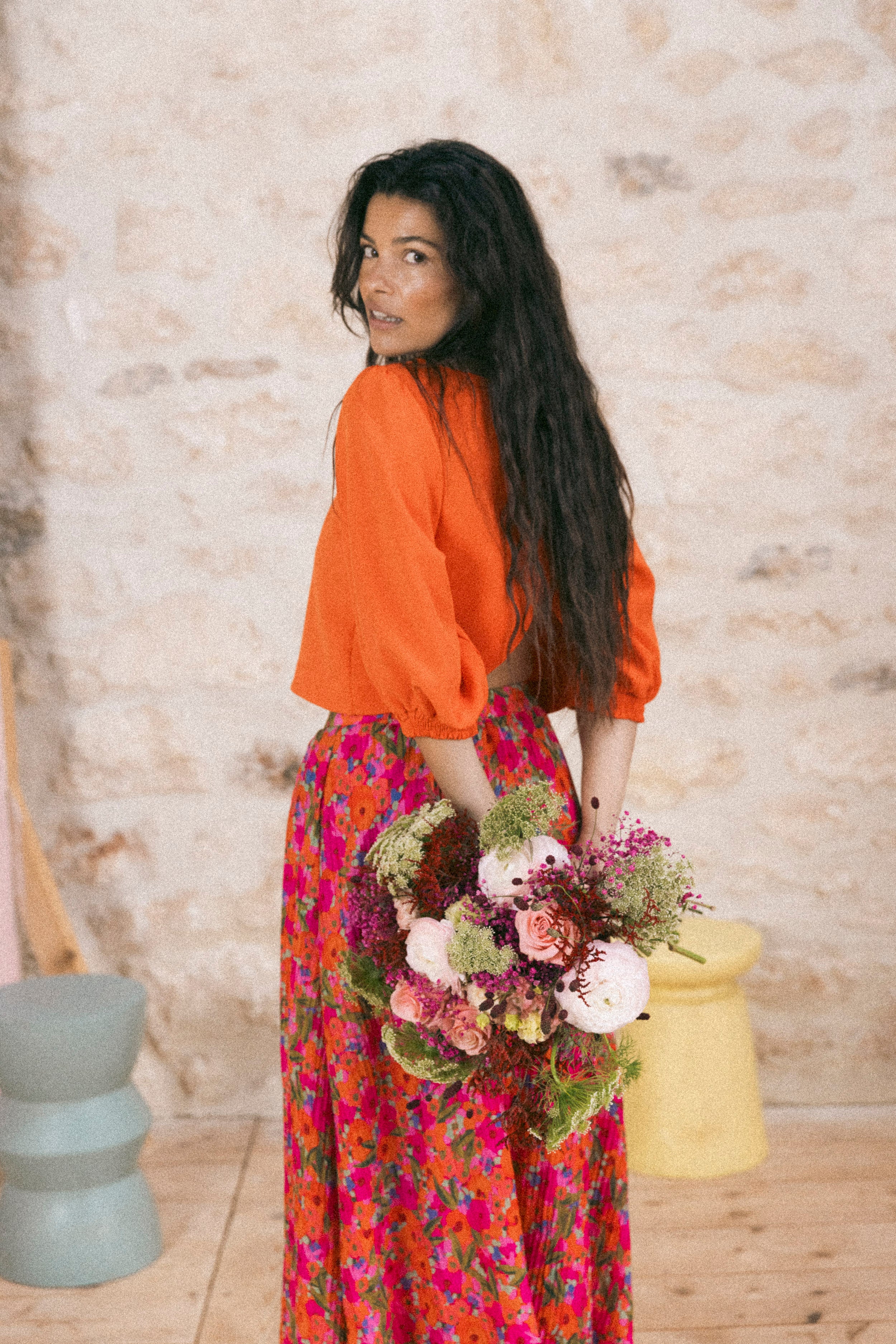 Jupe maxi boutonnée Waterlily