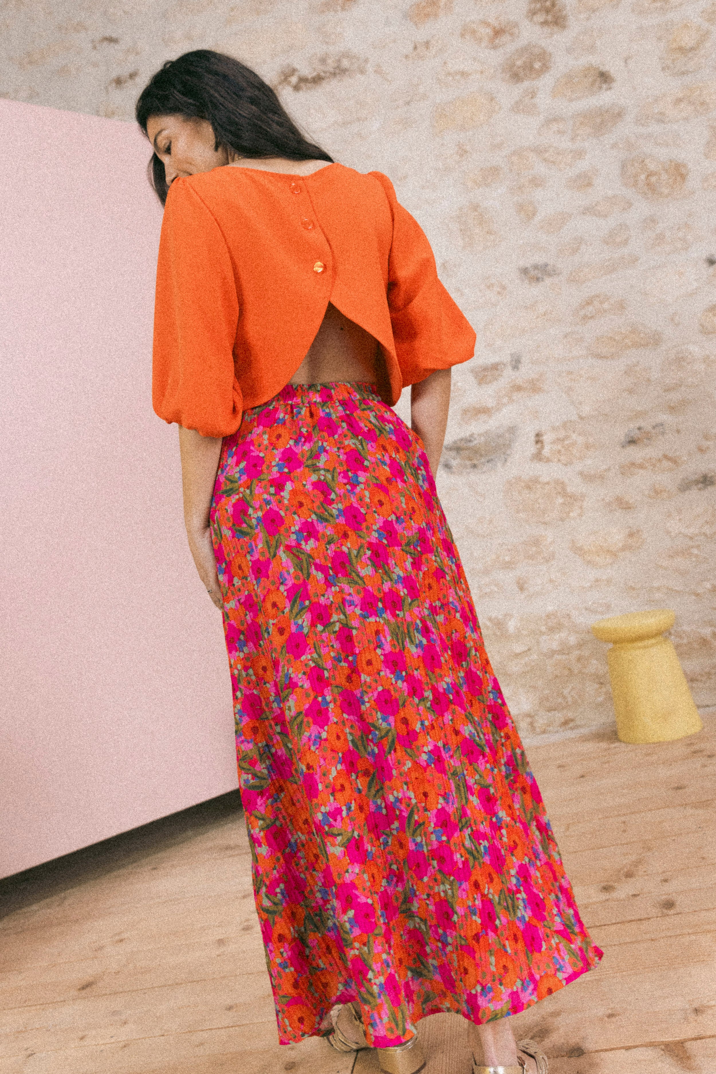 Jupe maxi boutonnée Waterlily