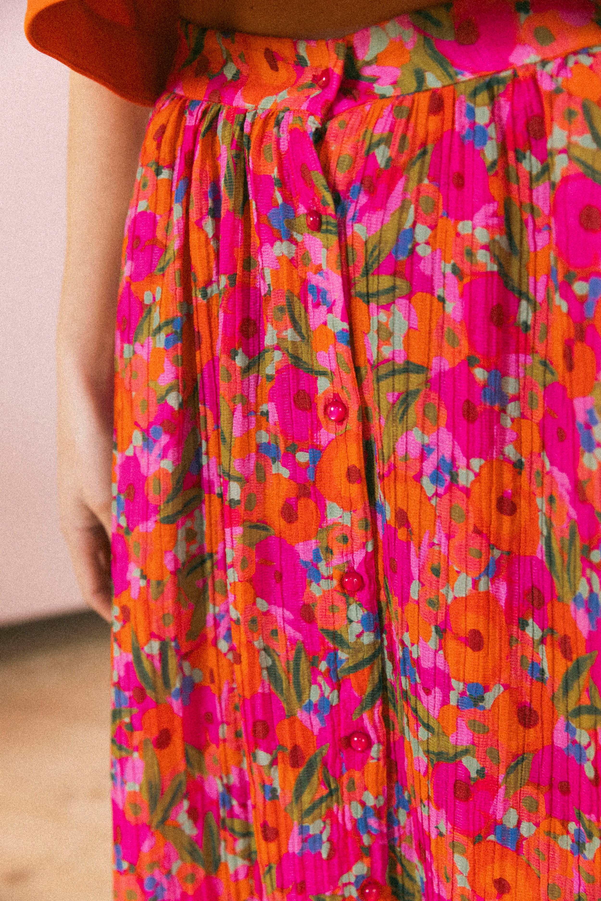 Jupe maxi boutonnée Waterlily