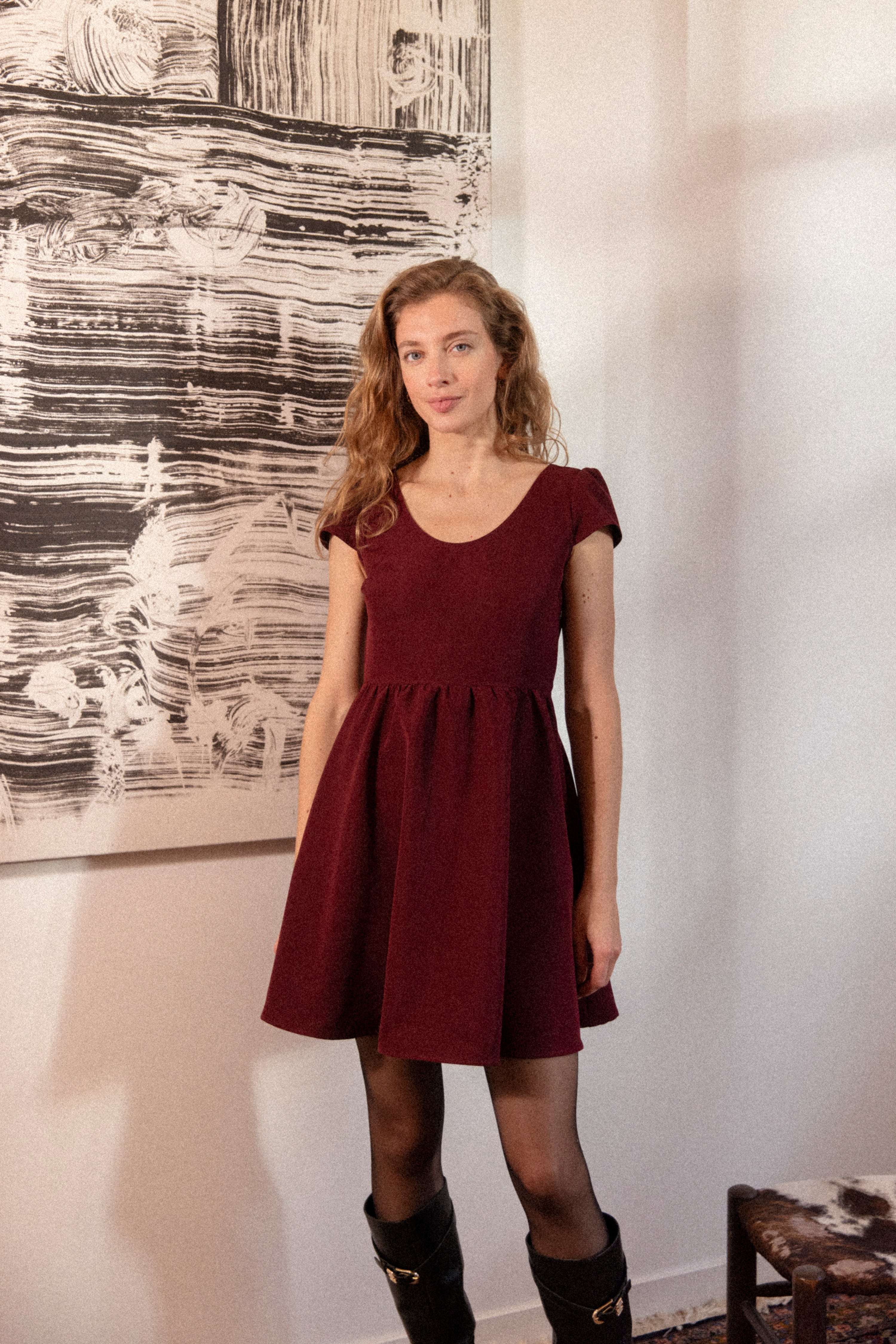 Romy burgundy dress