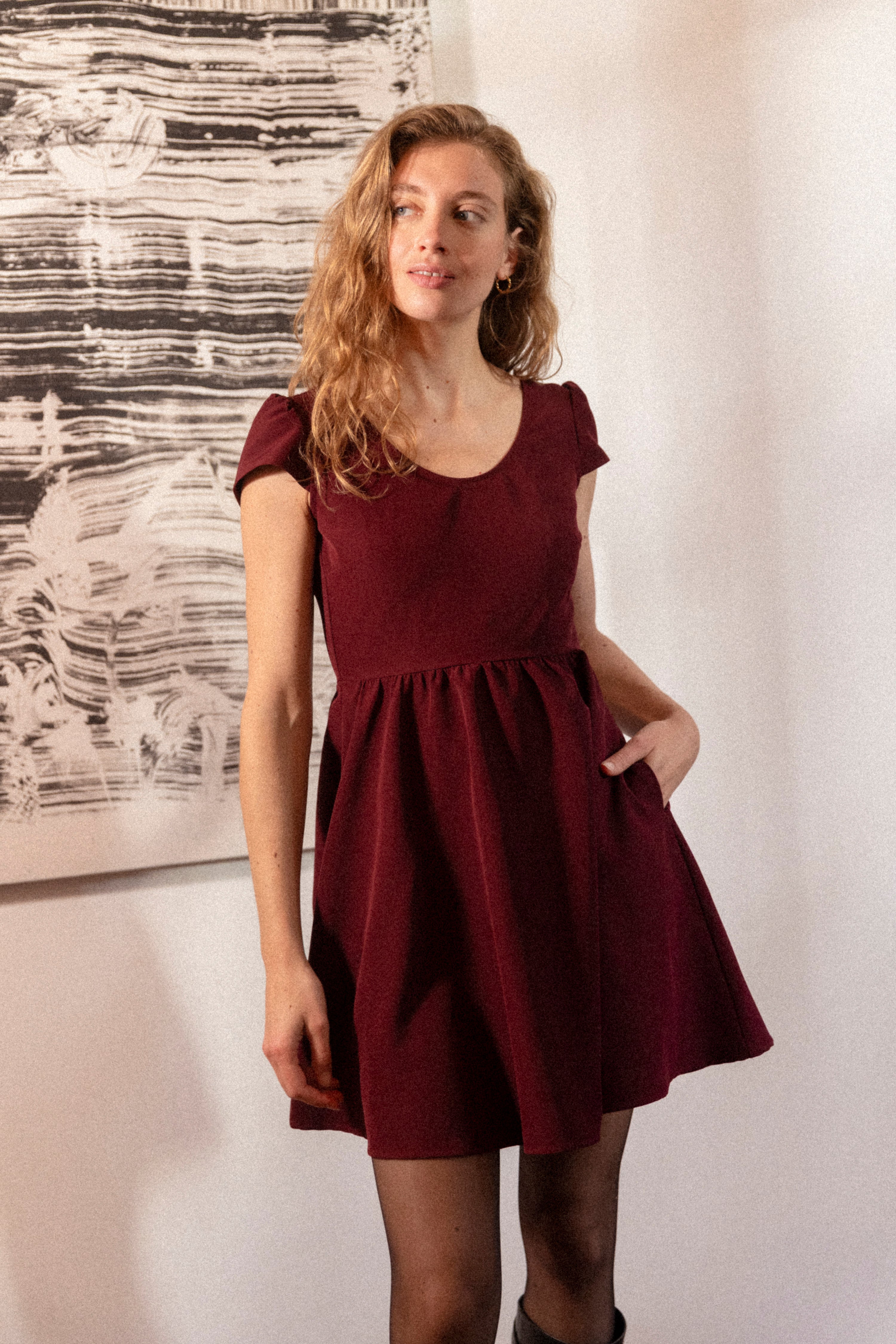Romy burgundy dress
