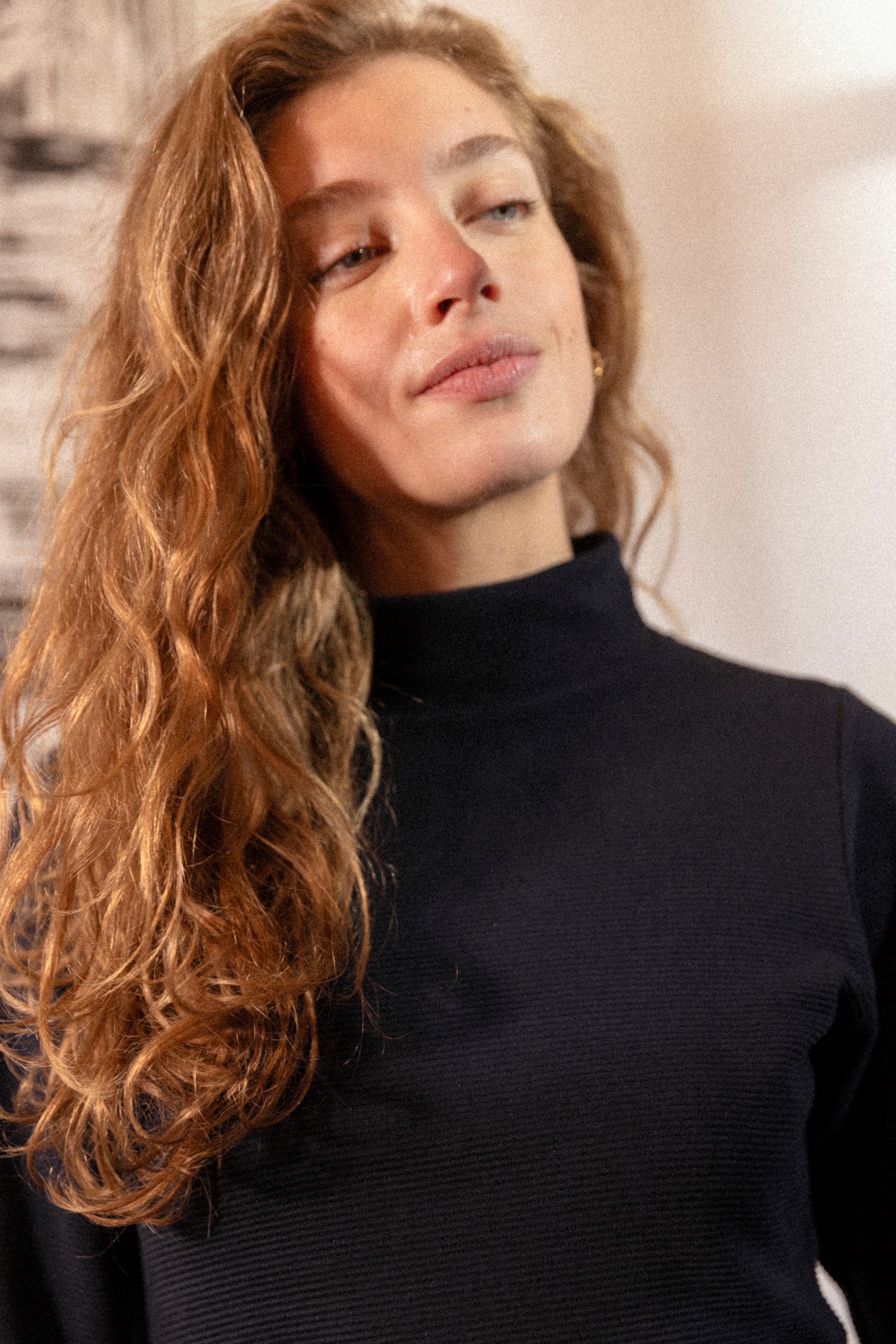 Draped dress, cashew