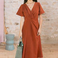Robe drapée Jane Moka
