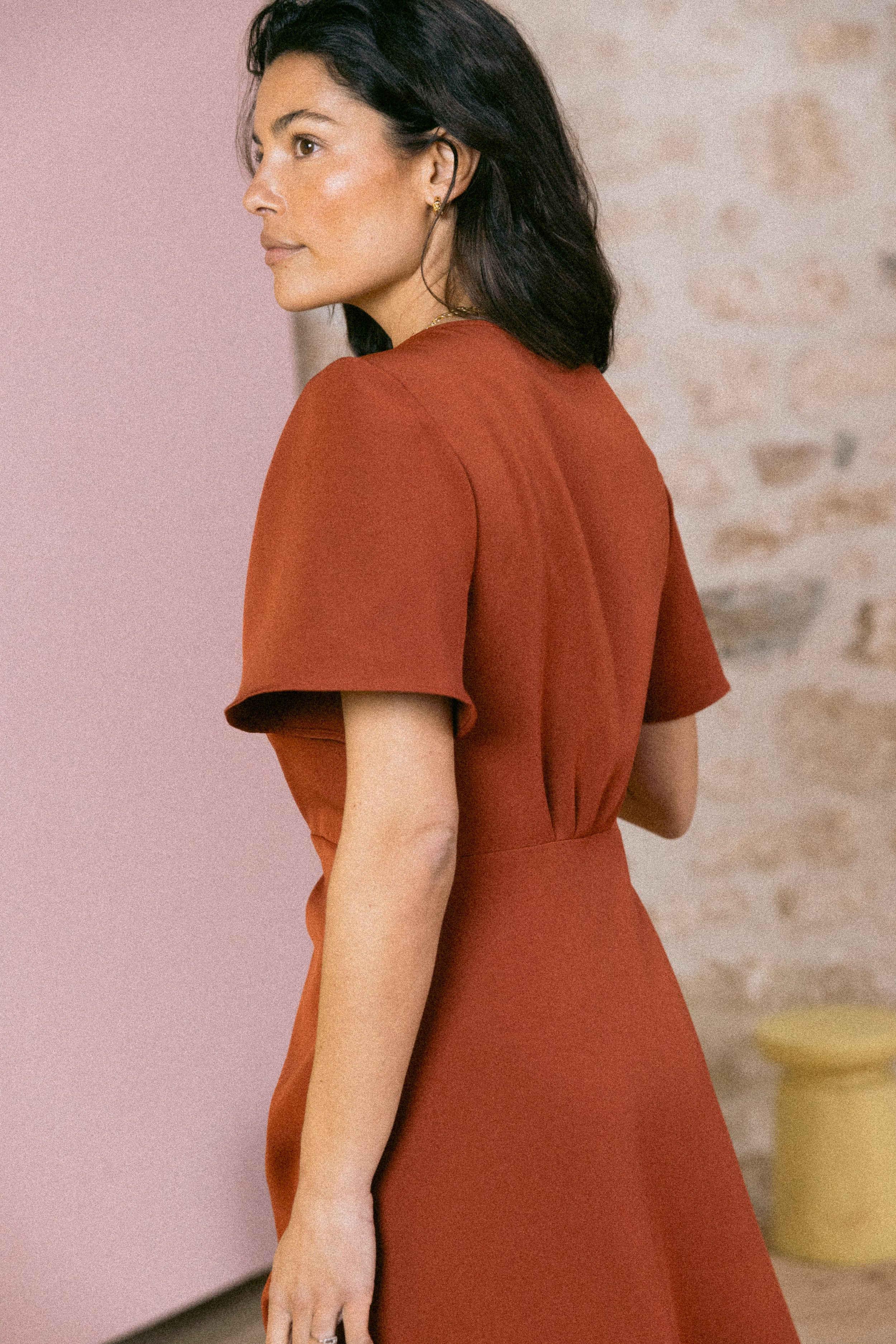 Robe drapée Jane Moka