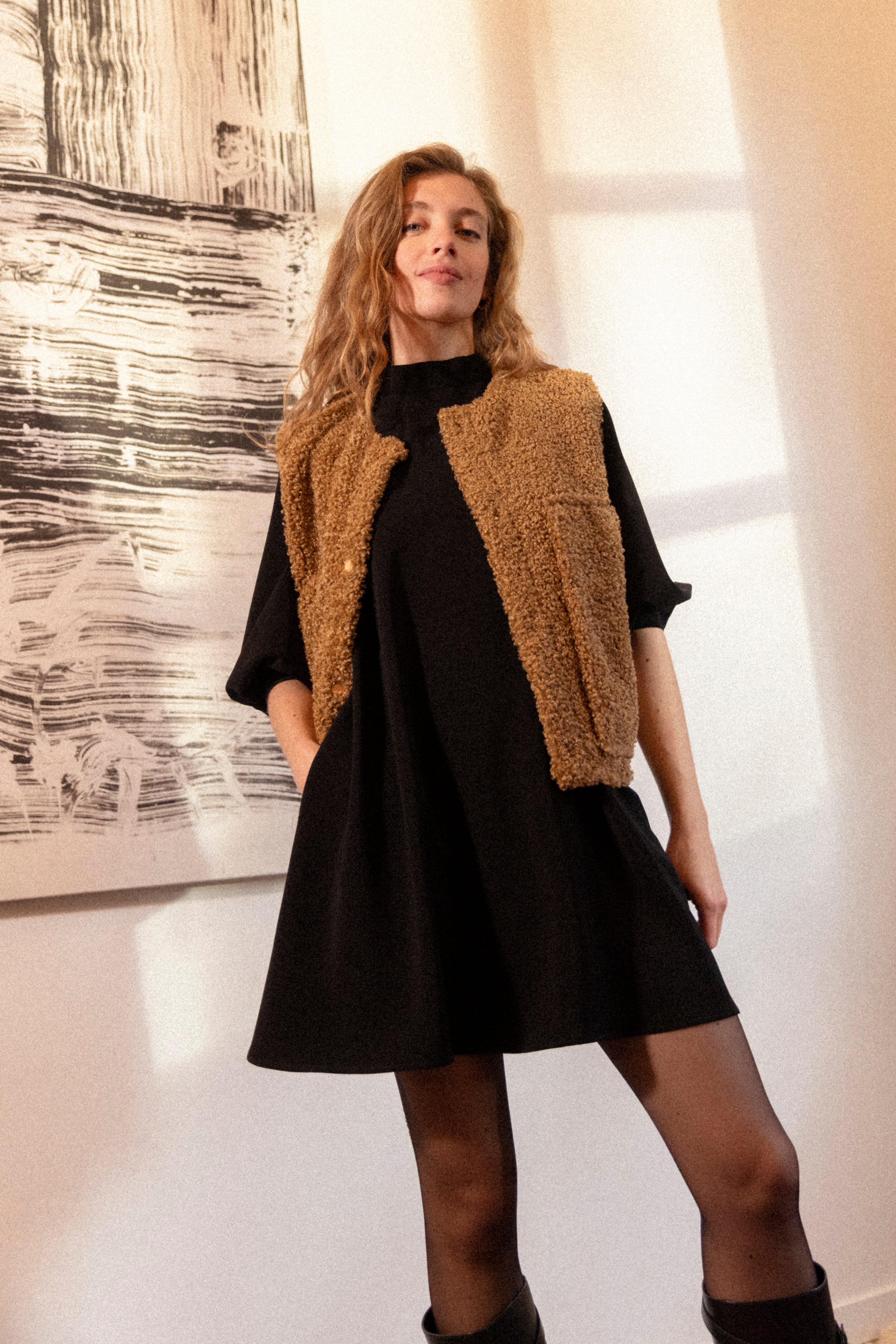 Black baby doll dress