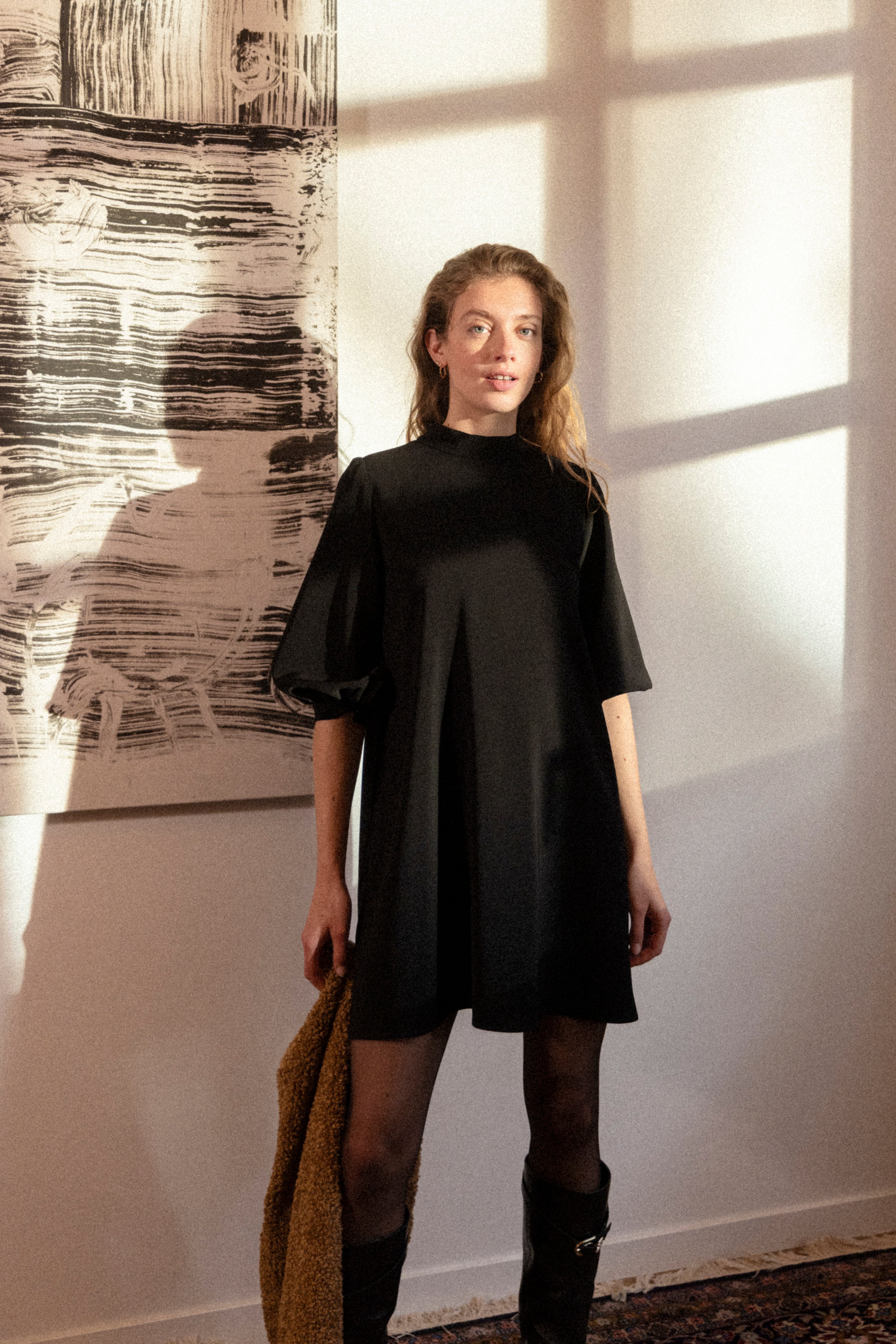 Black baby doll dress