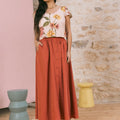 Jupe maxi boutonnée Blush