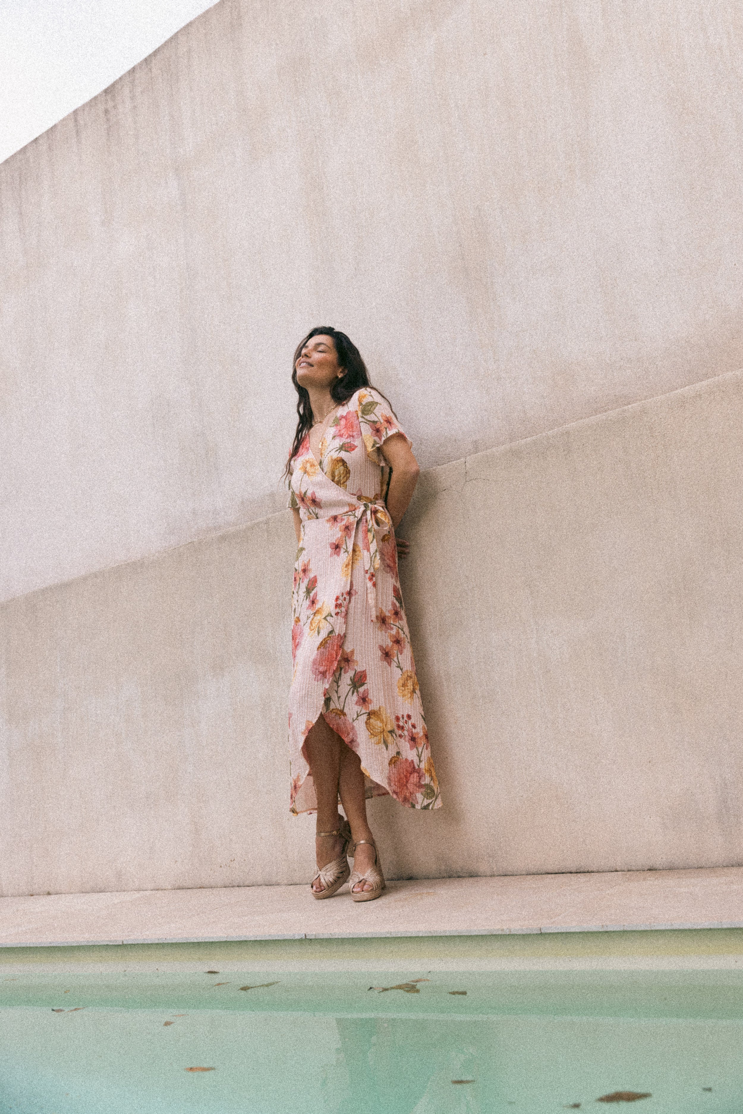 Robe portefeuille Peonies