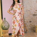 Robe portefeuille Peonies
