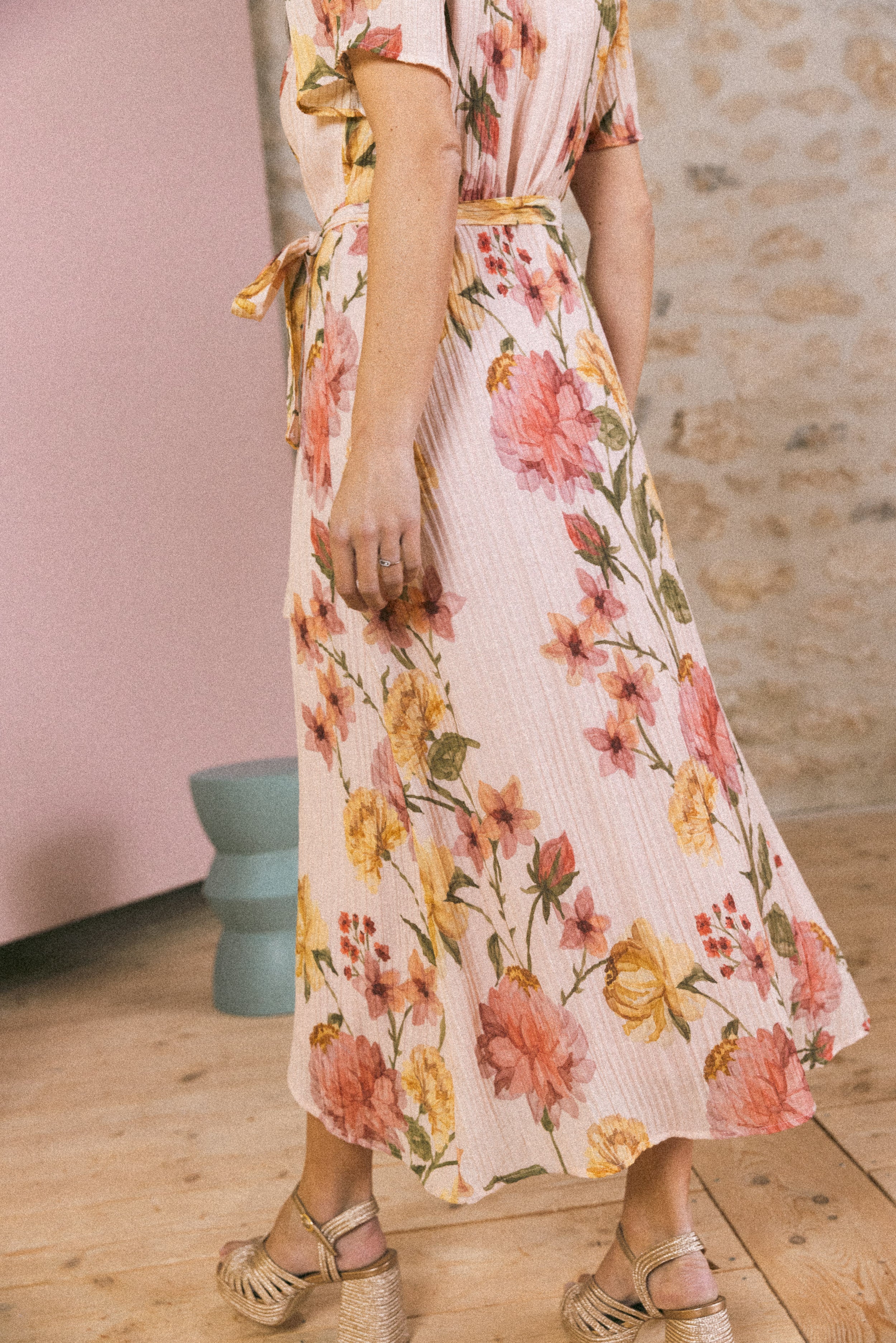 Robe portefeuille Peonies