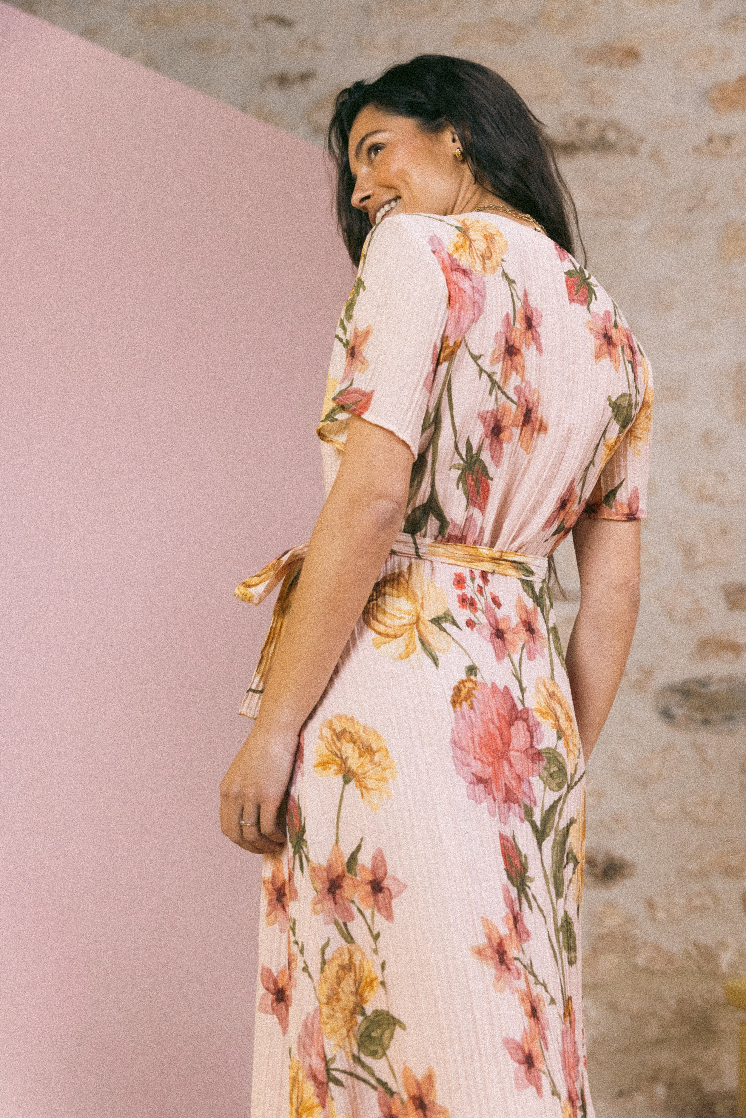 Robe portefeuille Peonies