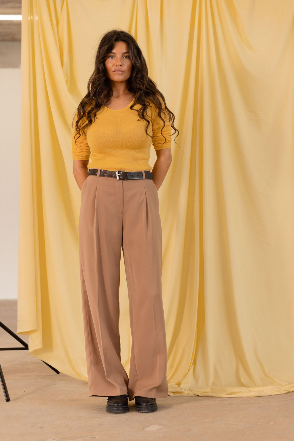 Pantalon à pinces Camel