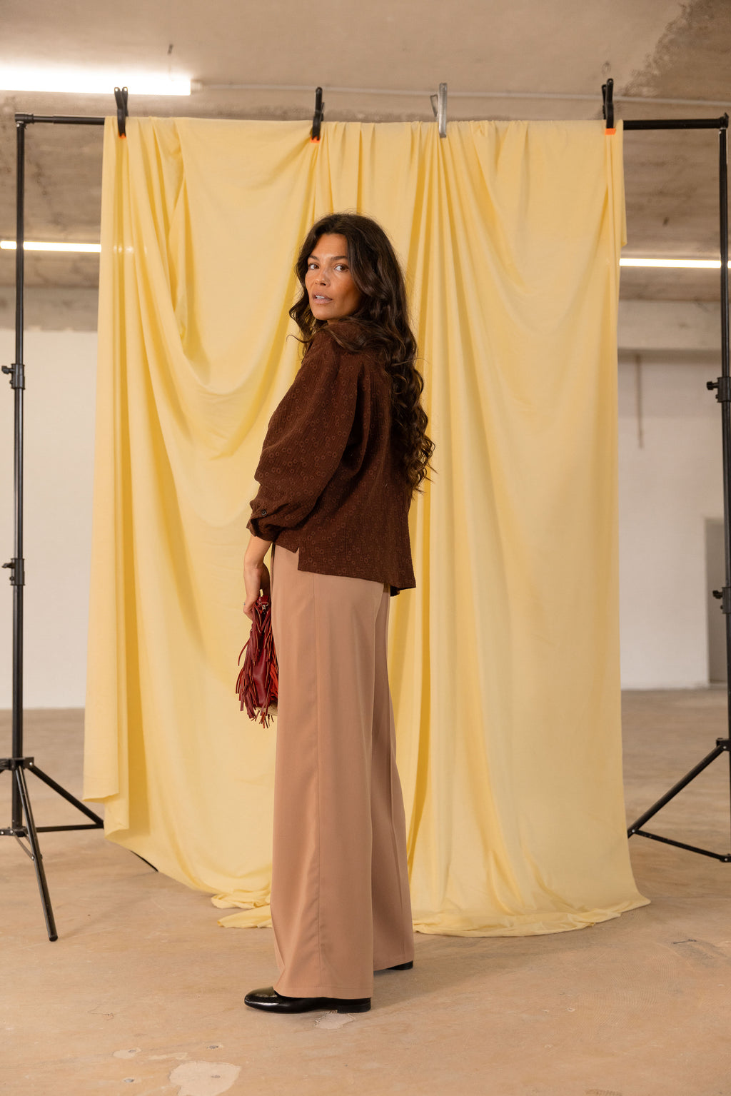 Pantalon à pinces Camel