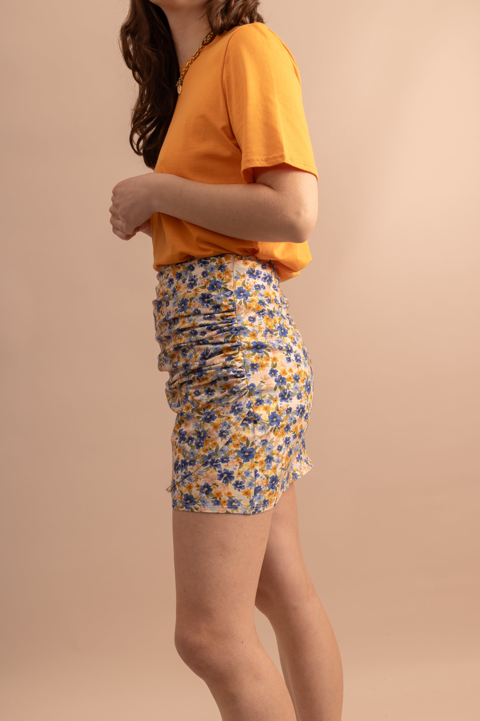 Mini jupe drapée Garance