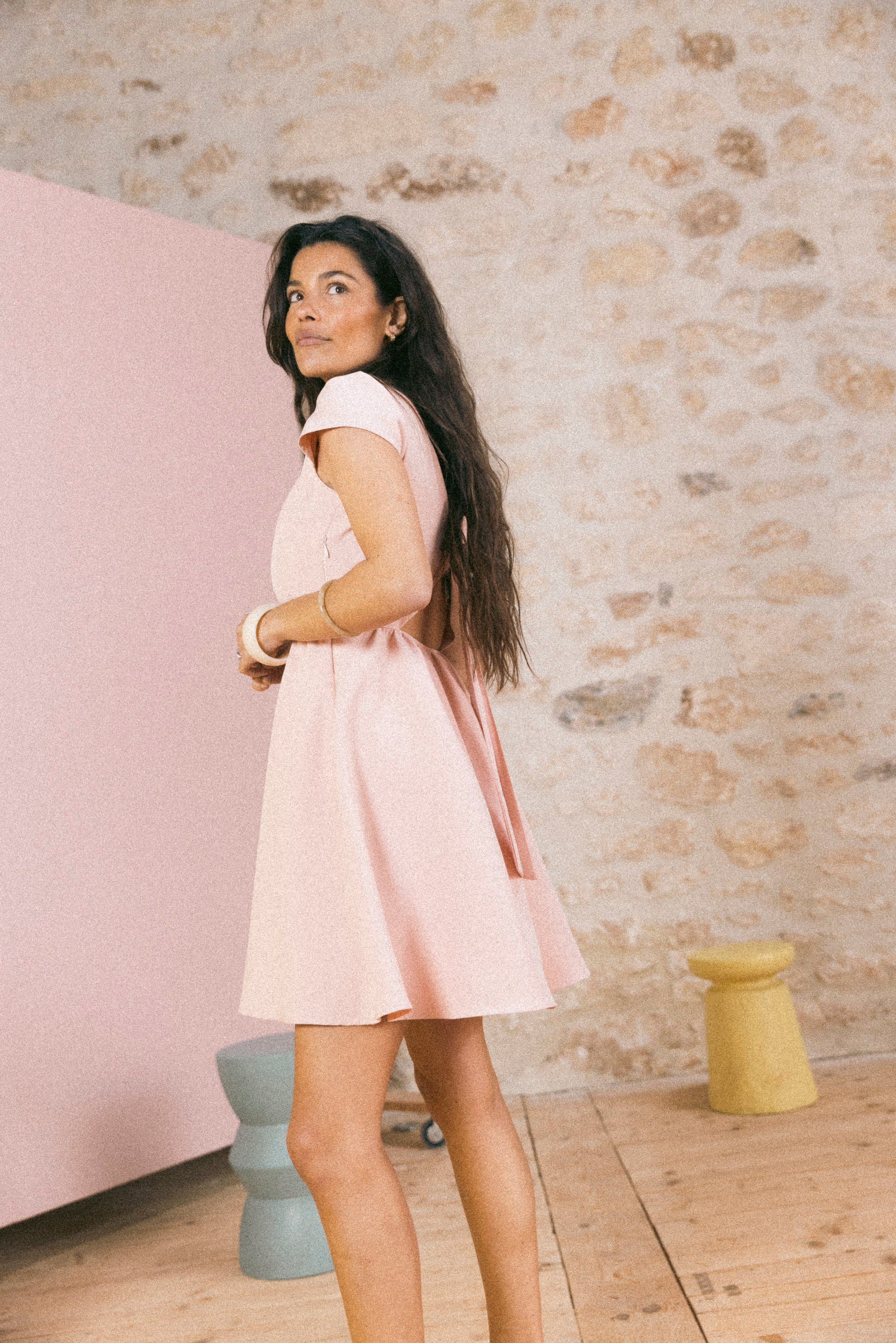 Robe Romy Rose poudré