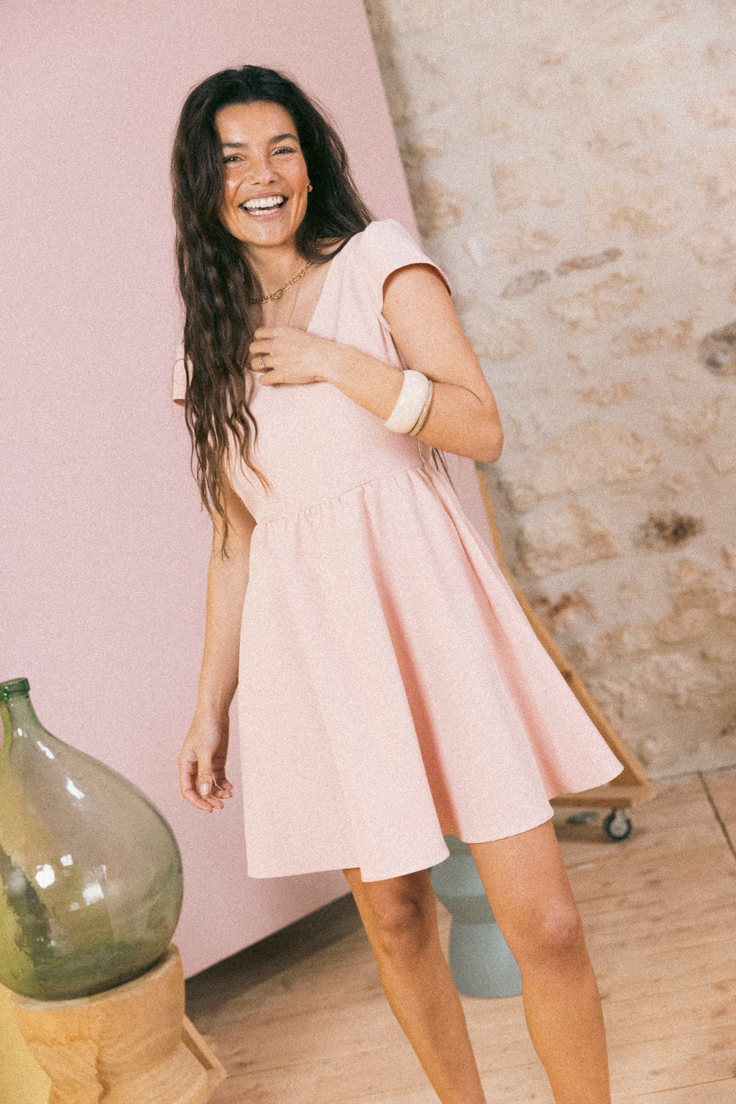 Robe Romy Rose poudré