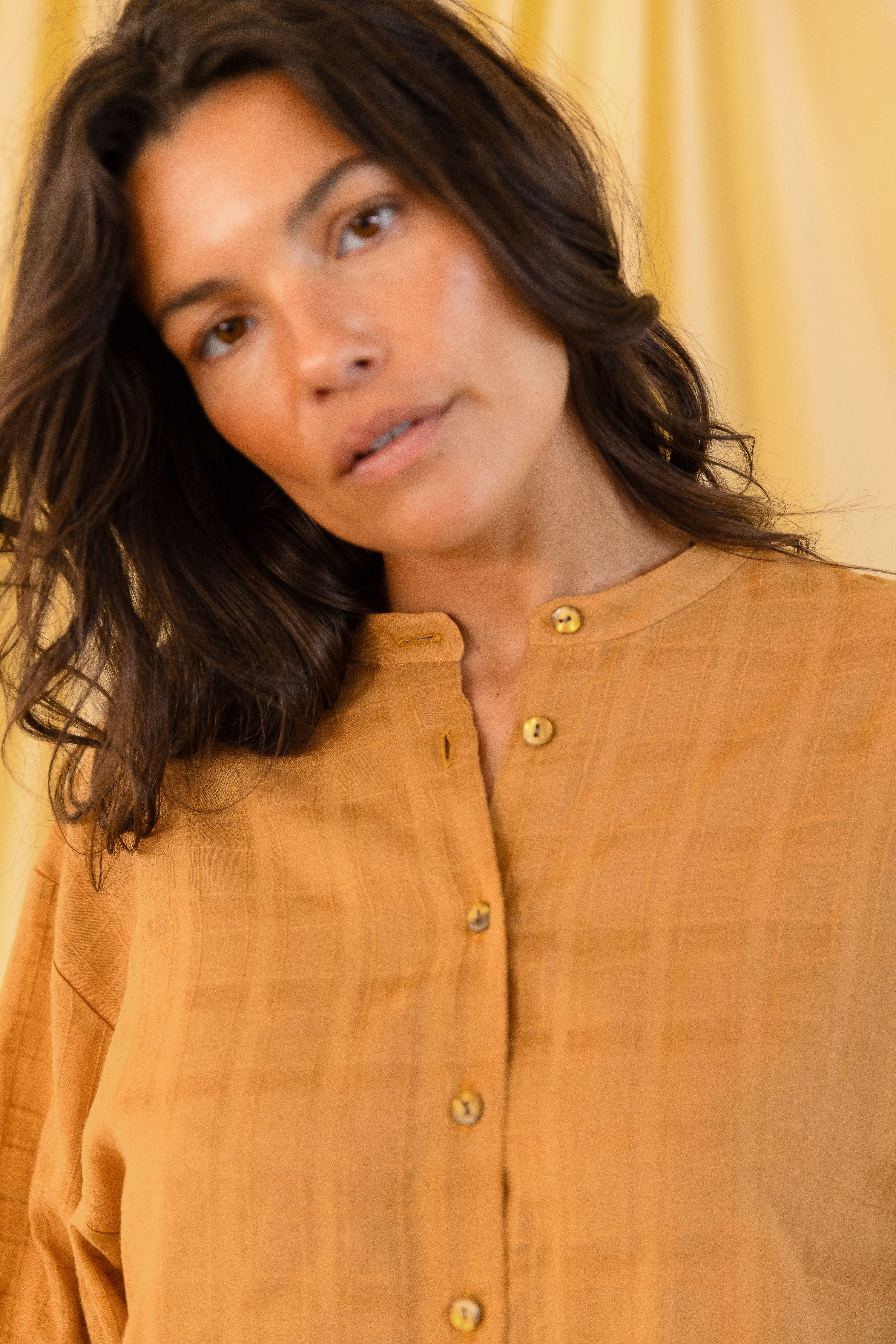 Blouse col Mao Yucca