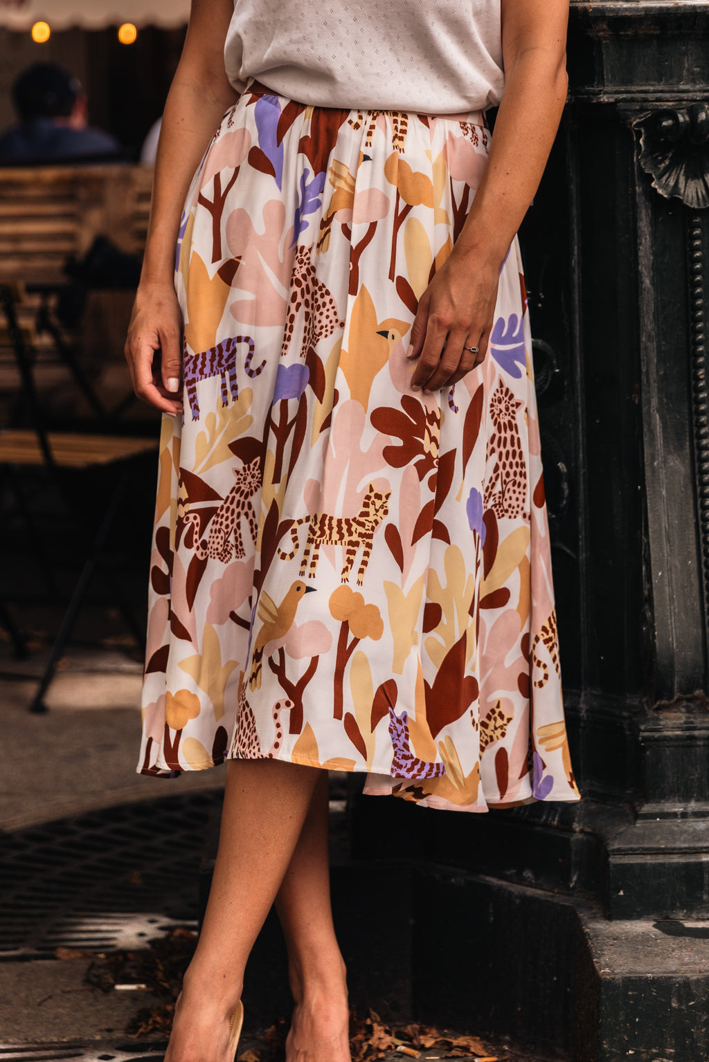 Jupe twist Oscar camel