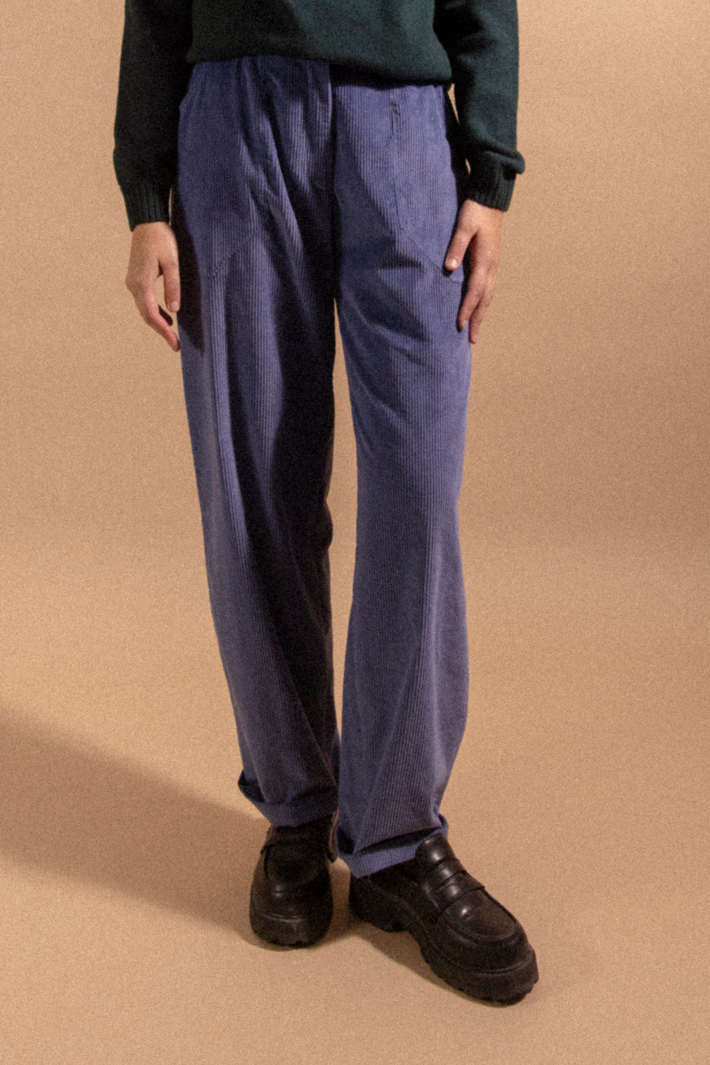 Pantalon Cargo velours ardoise