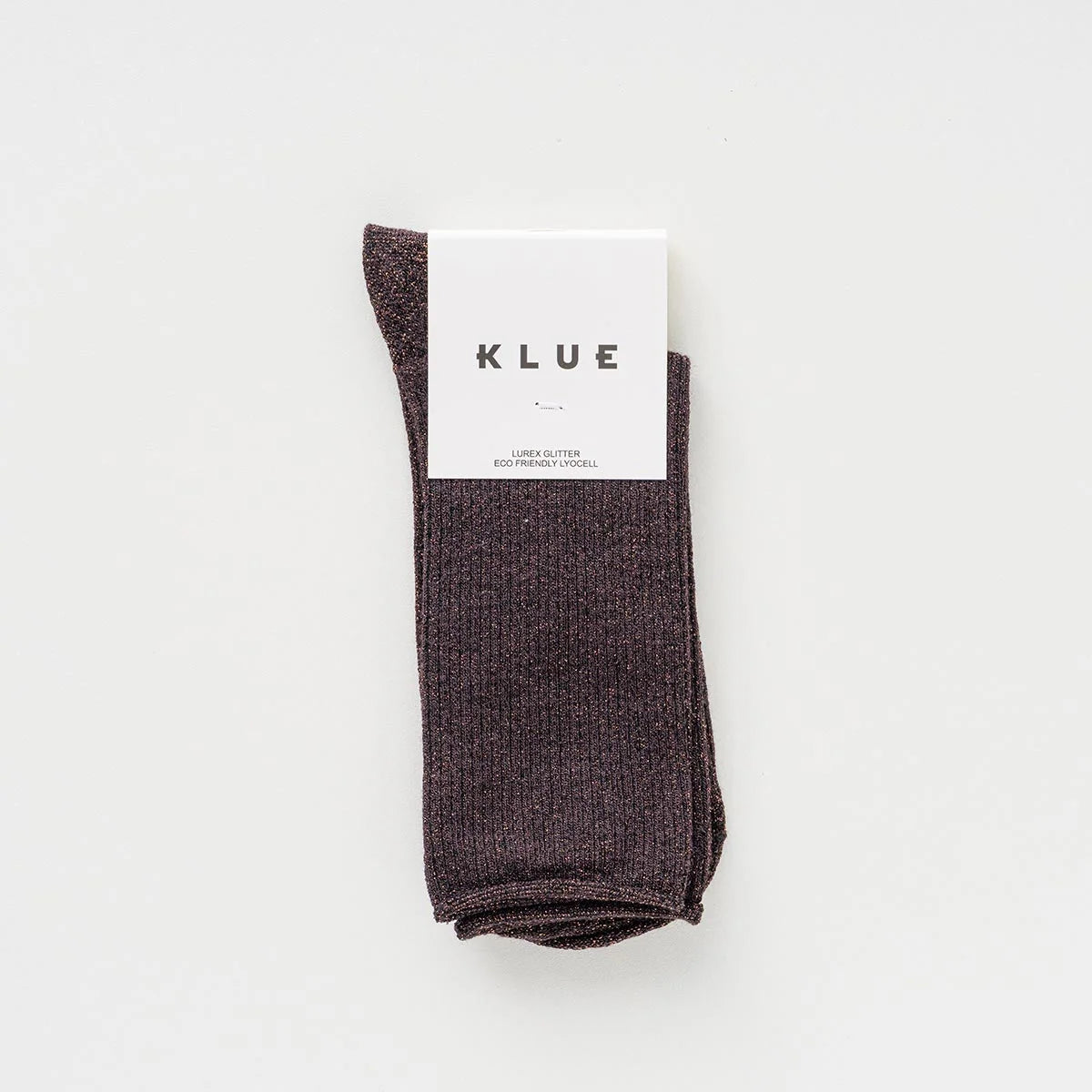 Chaussettes en Lurex à paillettes | Chocolat marron foncé