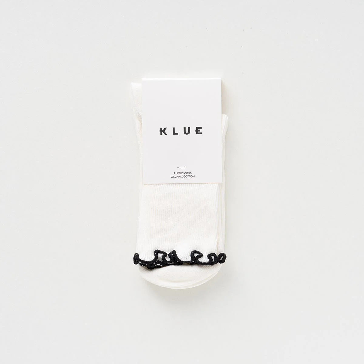 Chaussettes en coton biologique à volants | Noires