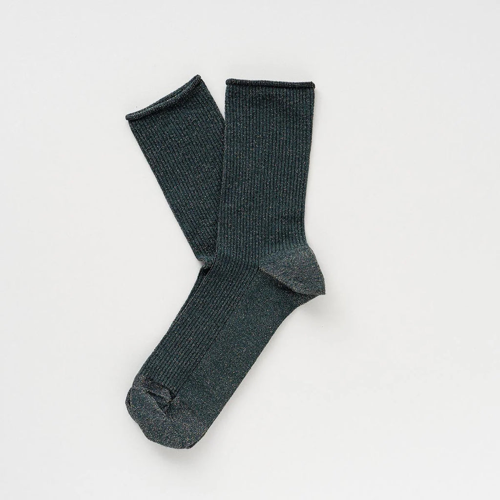 Chaussettes en Lurex à paillettes | Vertes