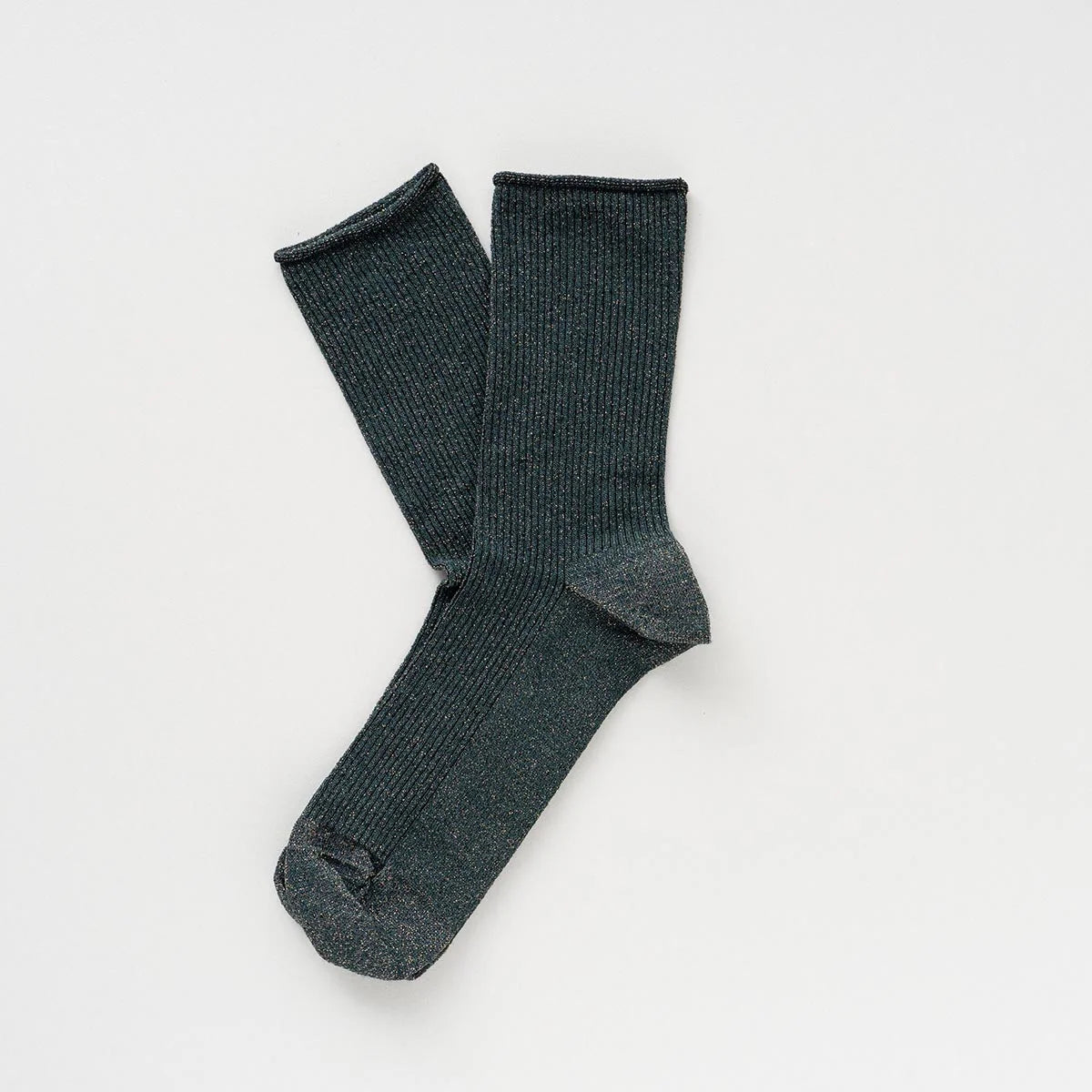Chaussettes en Lurex à paillettes | Vertes