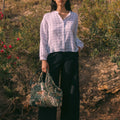 Wide-leg black trousers