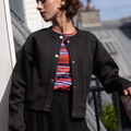 black cardigan