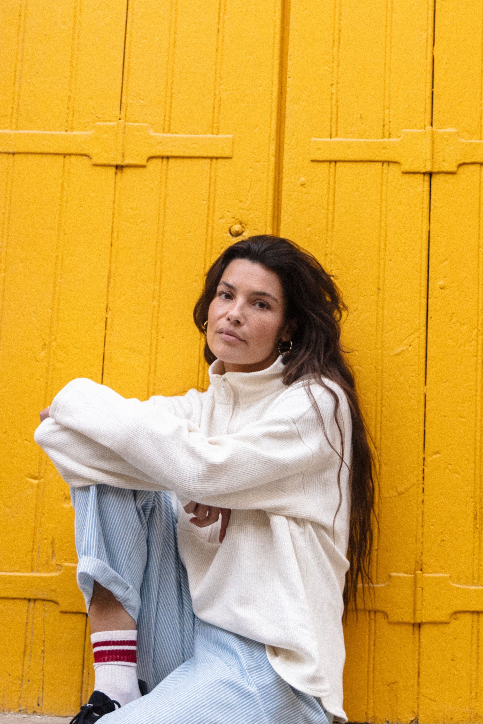 Pull camioneur écru