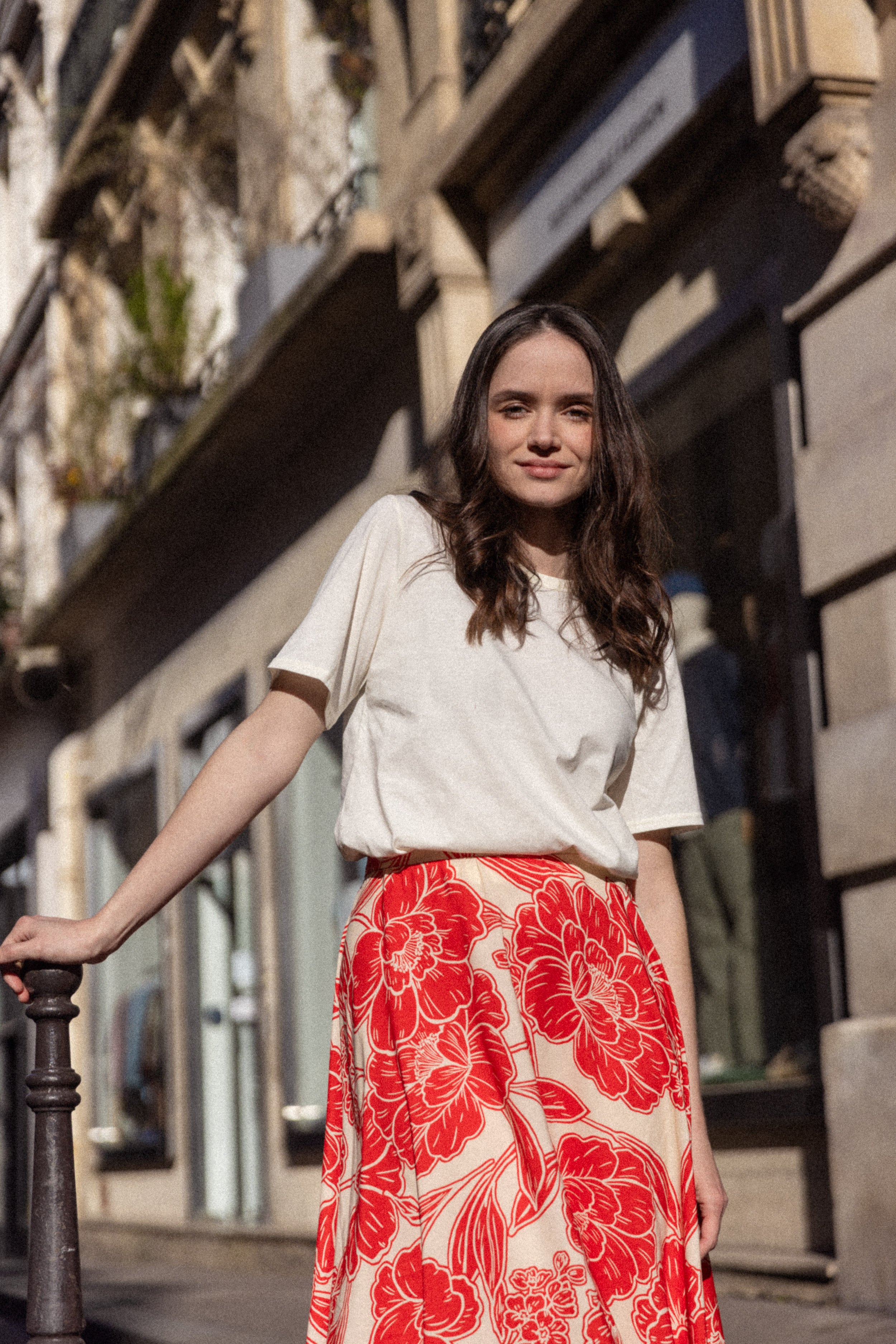 Jupe twist Coquelicot